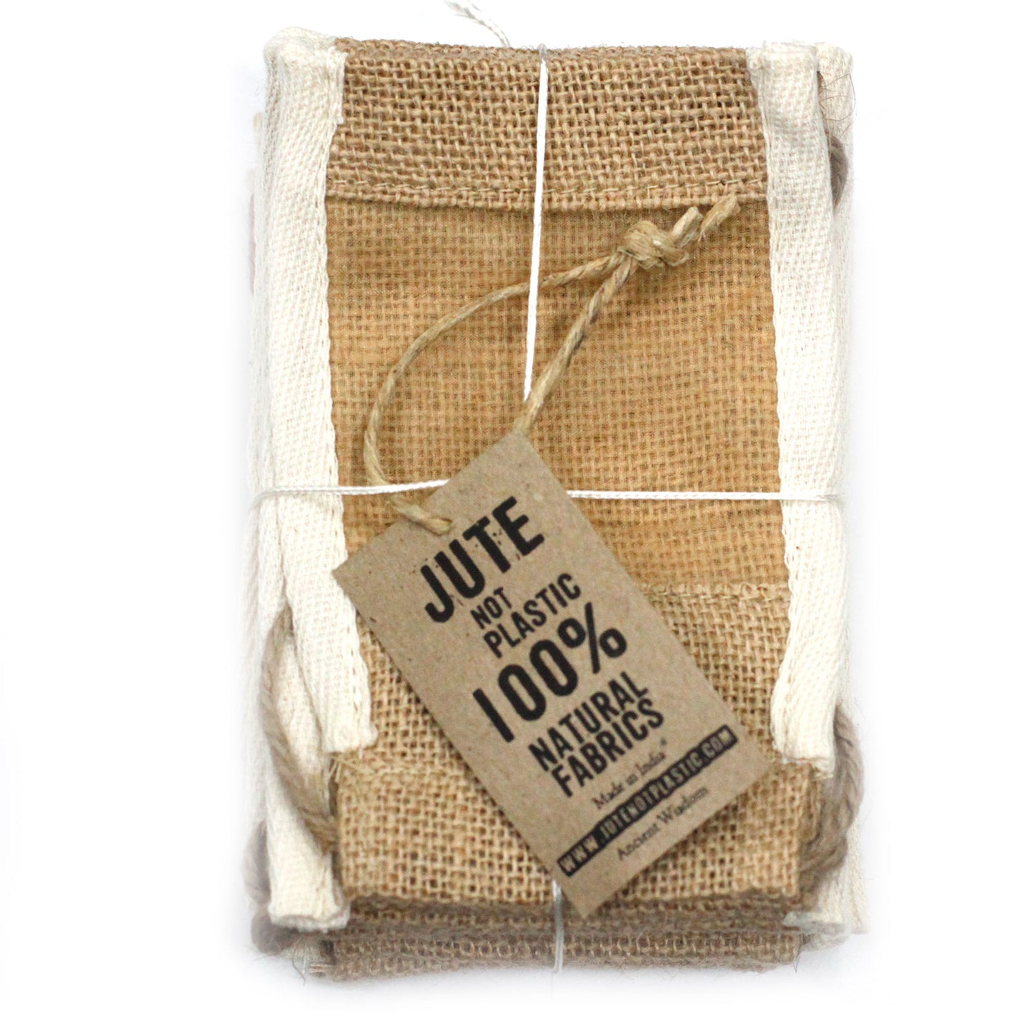 Petit sac en jute lavé - 10x15cm