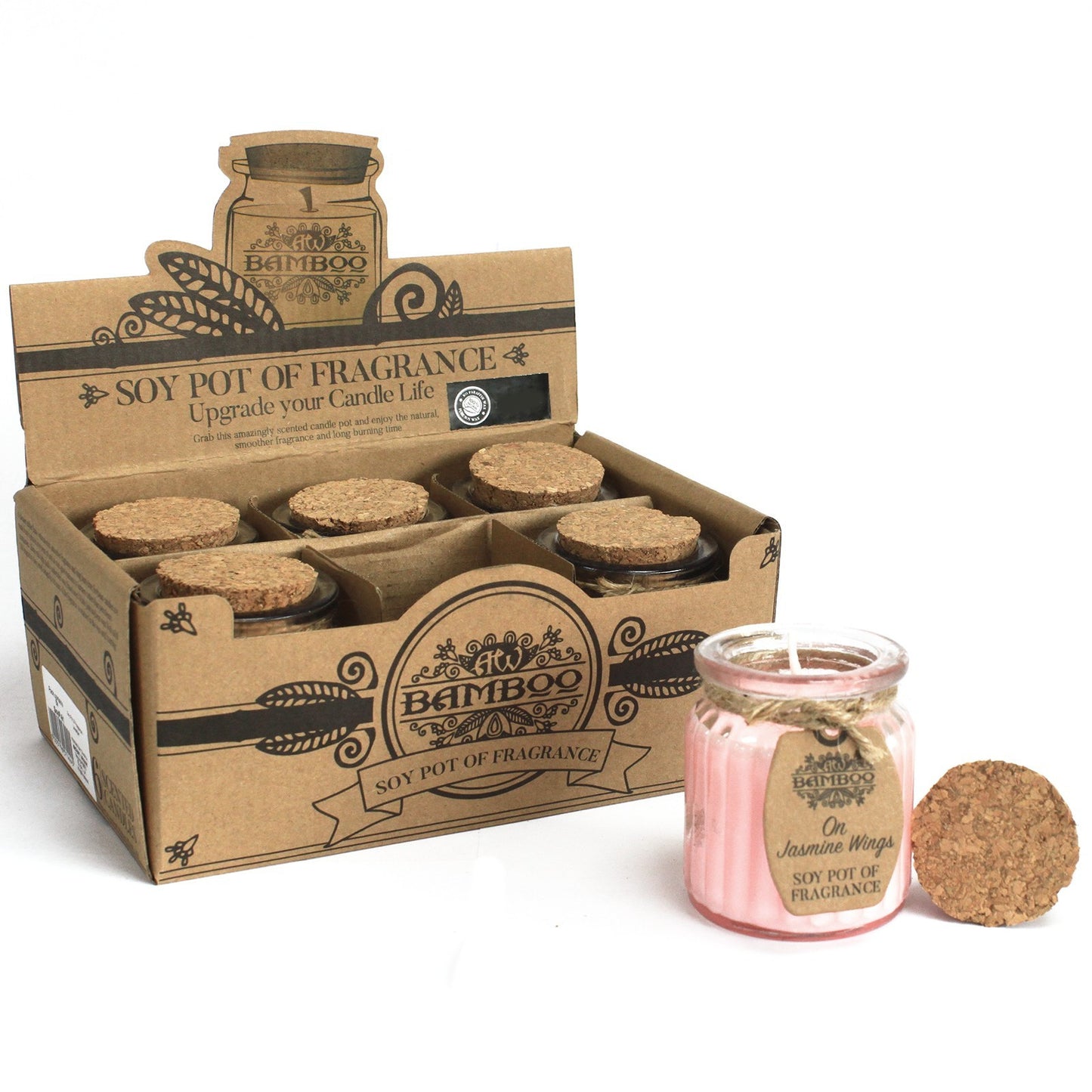 Bougie en pot de cire de soja - Jasmin