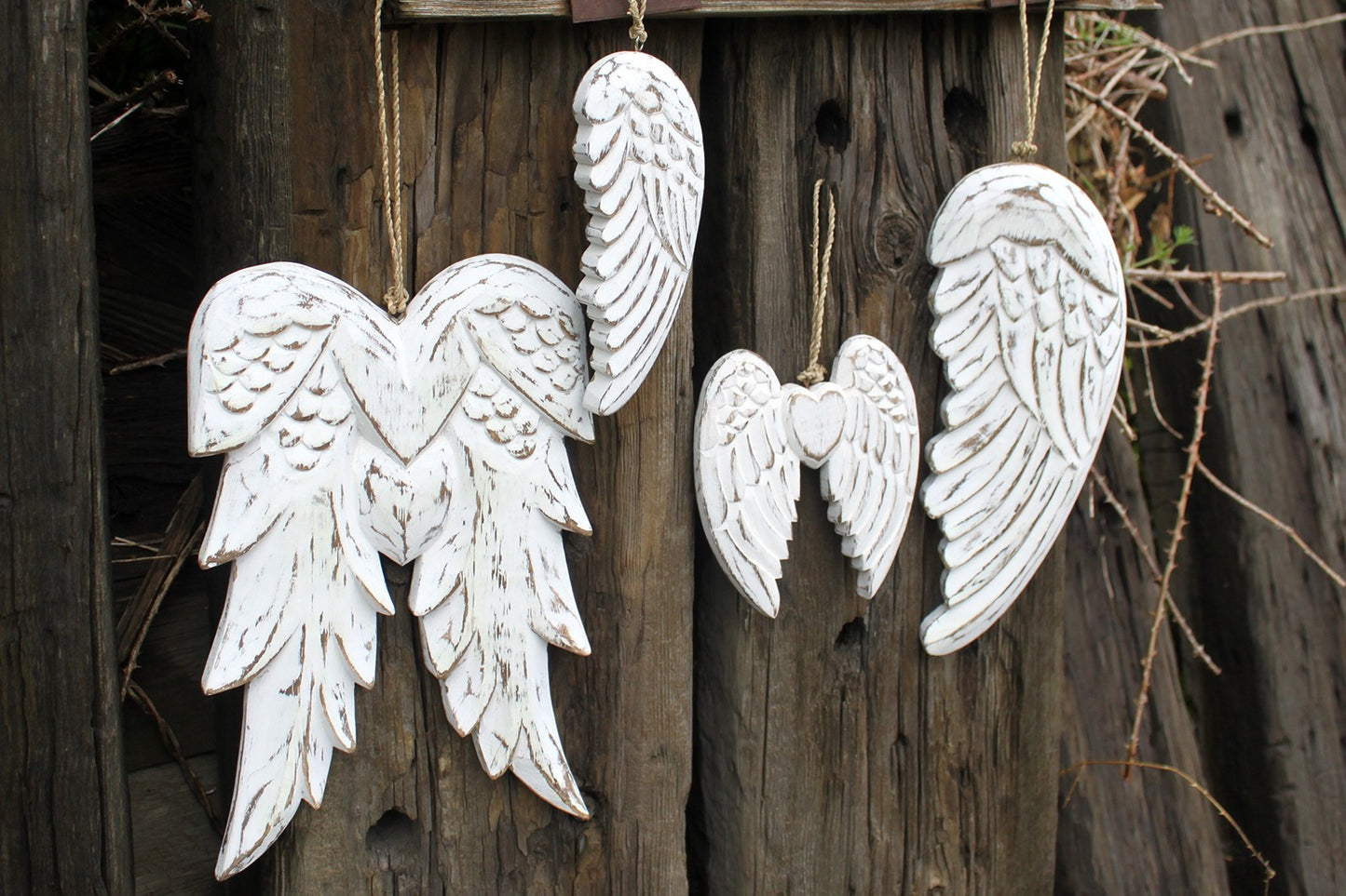 Ailes d'ange doubles faites à la main - 31 cm