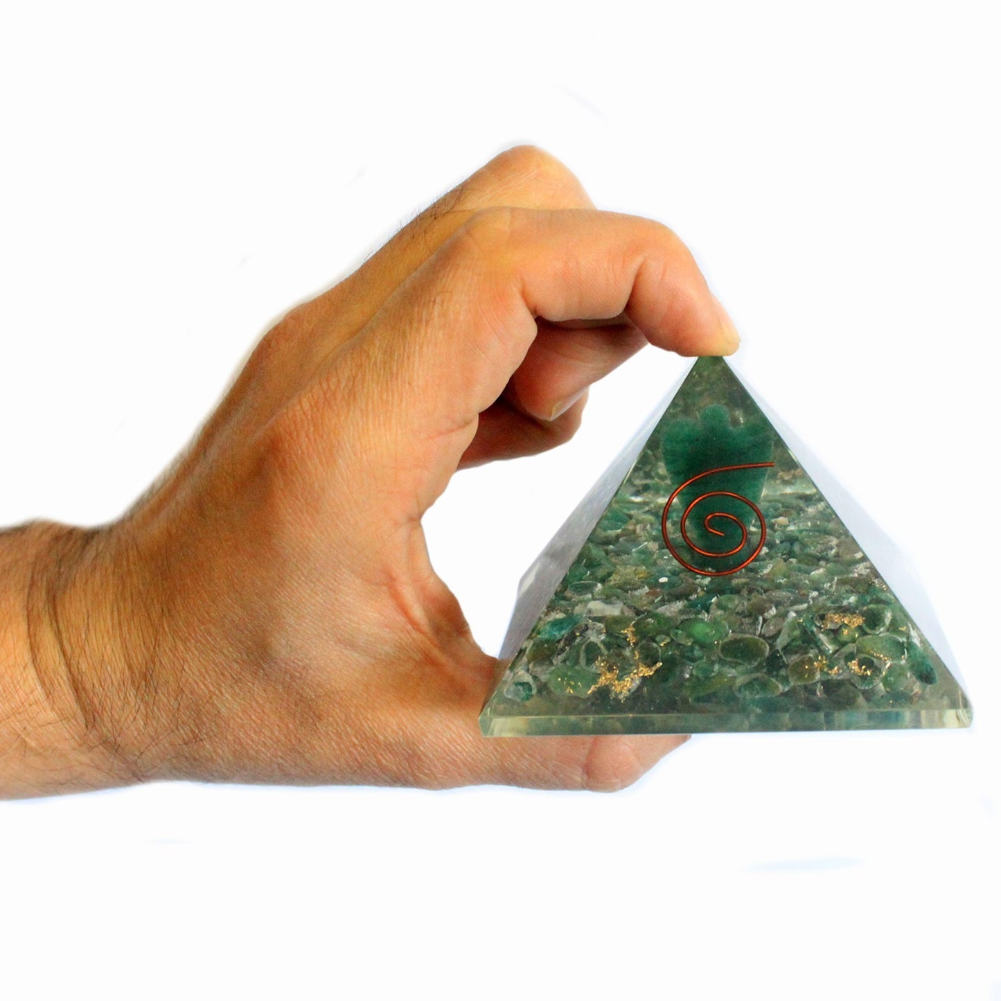 Grande pyramide d'orgonite 70 mm - Angelo