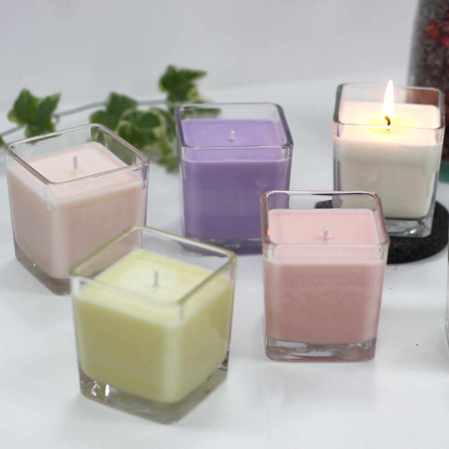 Bougies de soja sans étiquette - Home Bakery