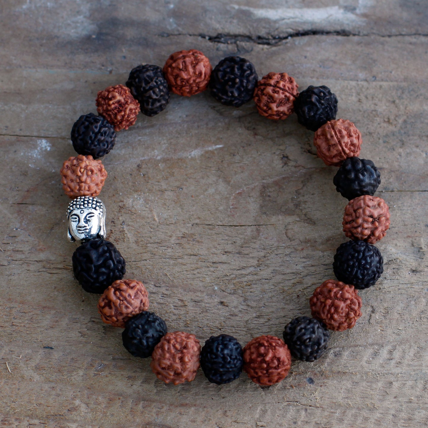 Bracelet Japa Mala Bouddha Rudraksha - Mix