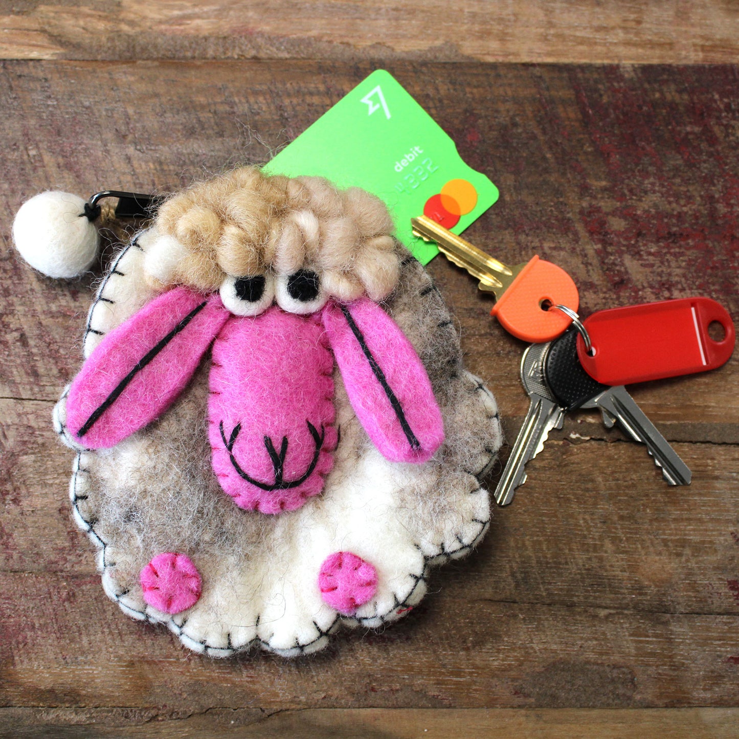 Étui en feutre naturel (assortiment) - Happy Sheep