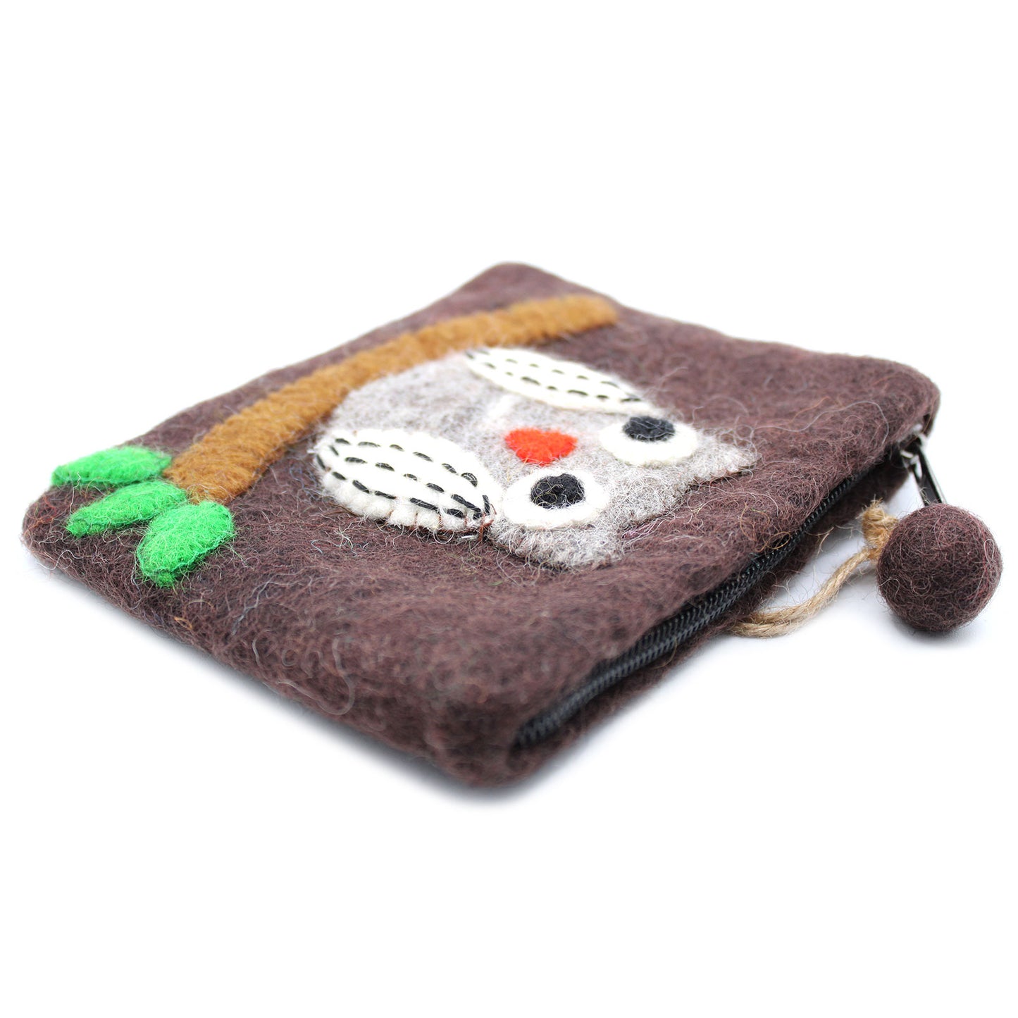 Étui en feutre naturel (assortiment) - Hibou sur branche