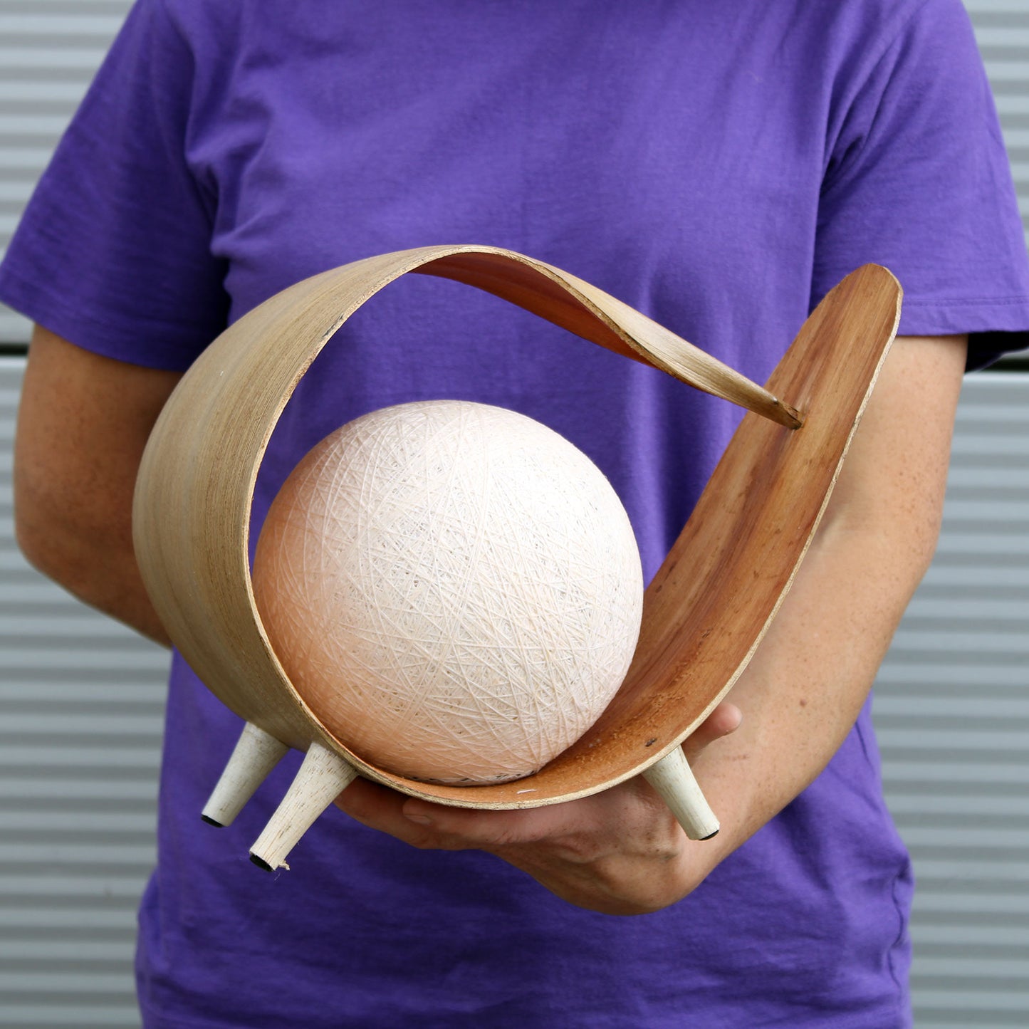 Lampe en noix de coco naturelle - Boucle naturelle