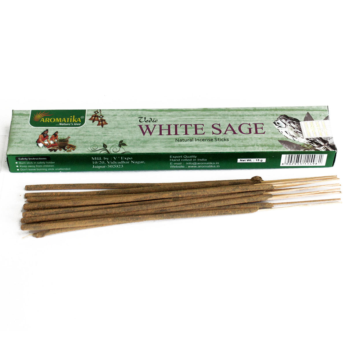 Védique - Bâtonnets d'encens - Sauge blanche
