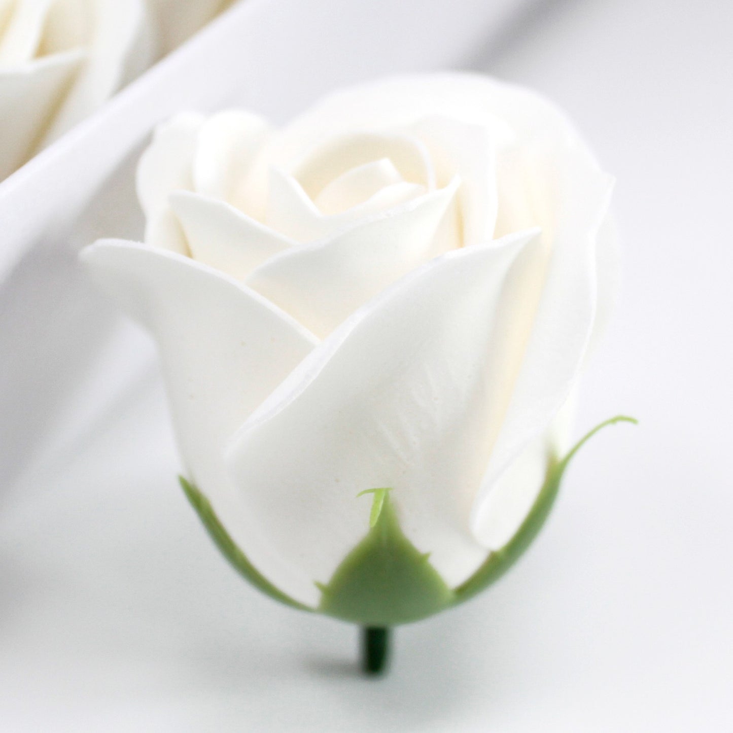 Fleur artisanale déco moyenne - Blanc