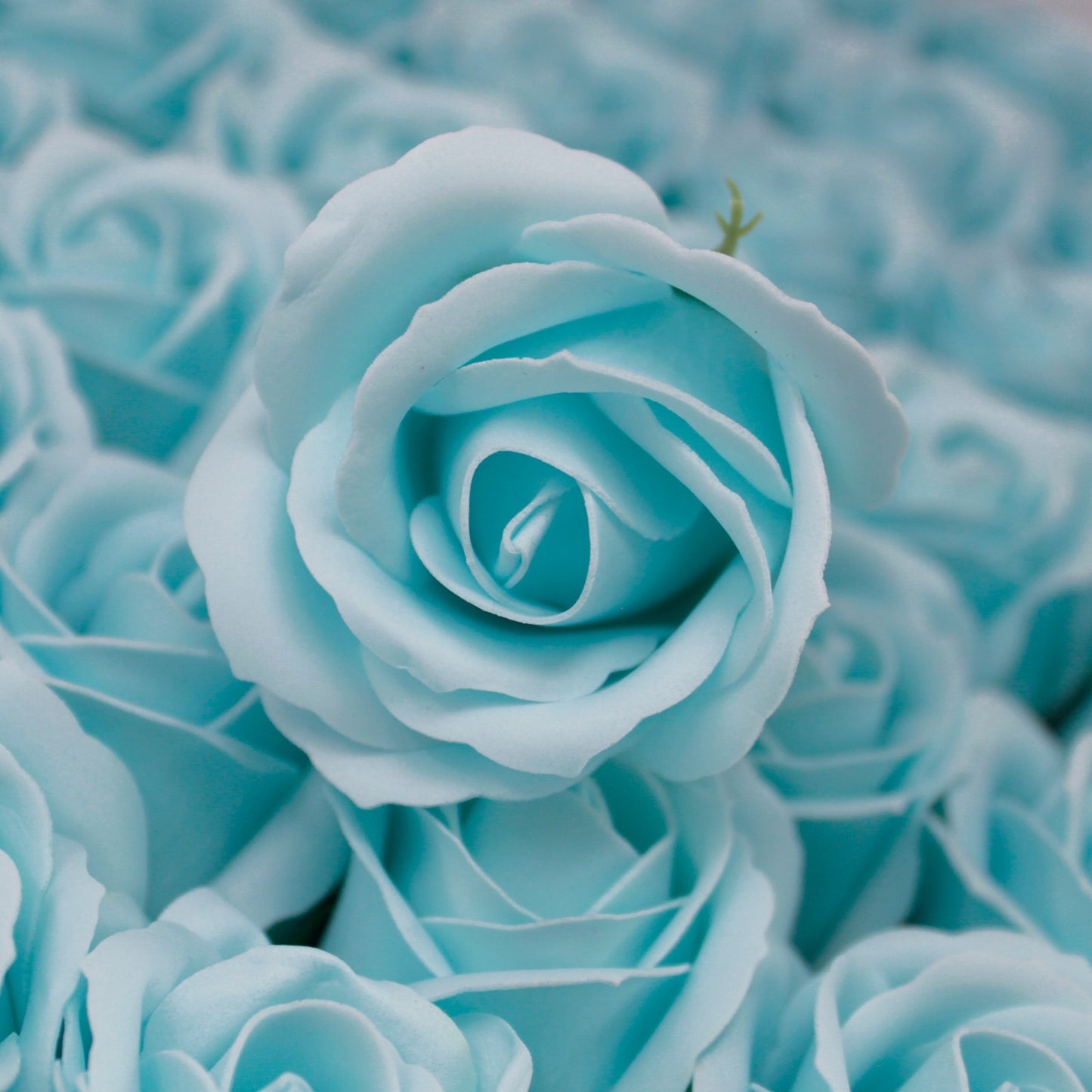 Fleur décorative artisanale moyenne - Bleu bébé