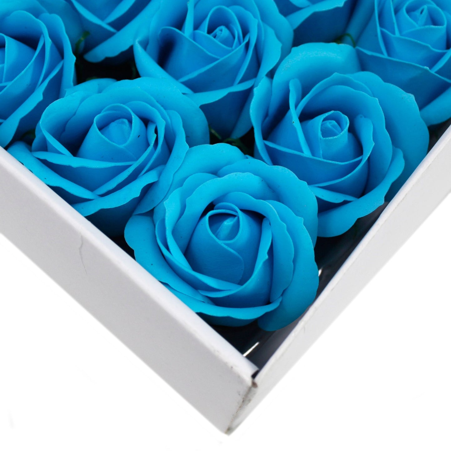 Fleur artisanale déco moyenne - Bleu