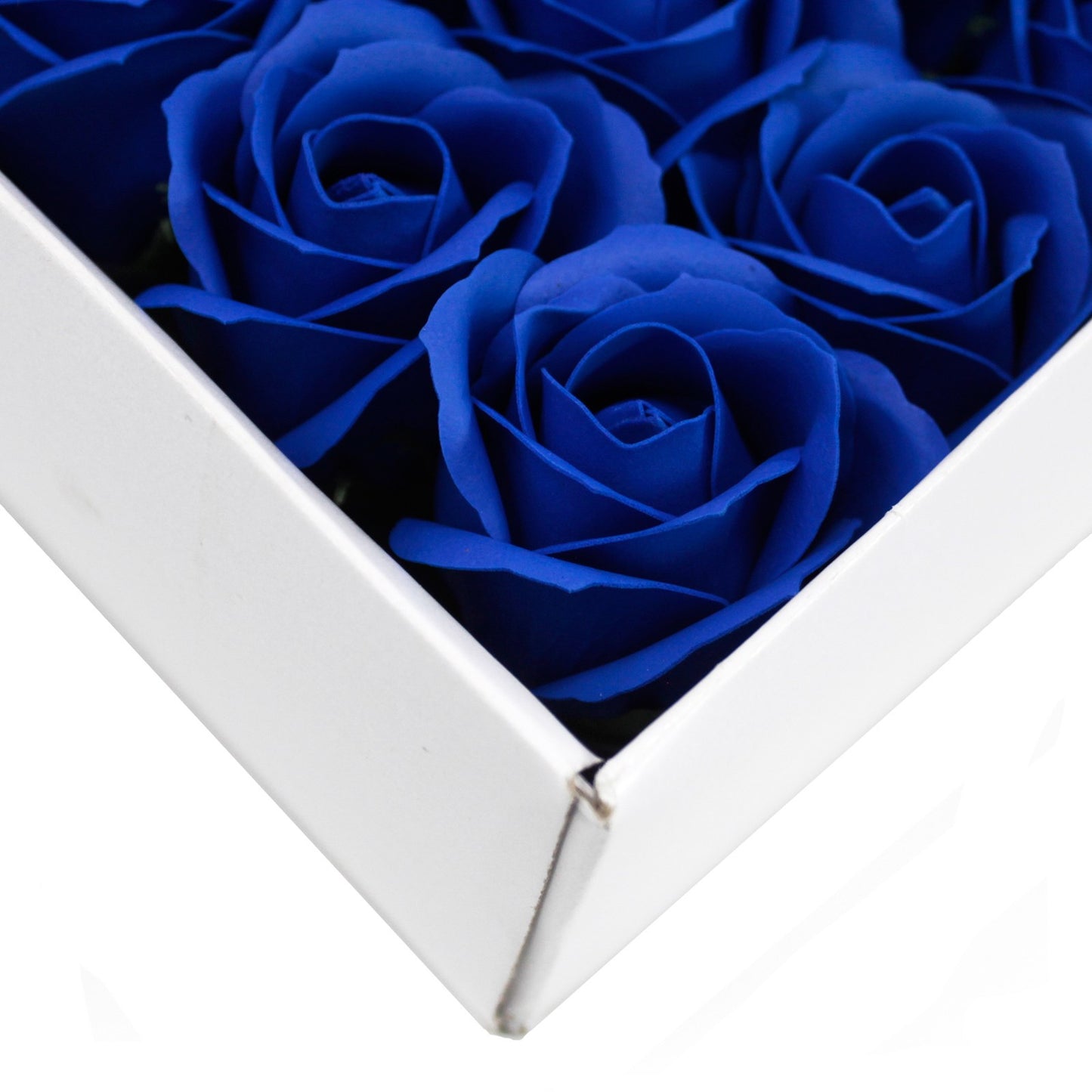 Fleur artisanale déco moyenne - Bleu roi