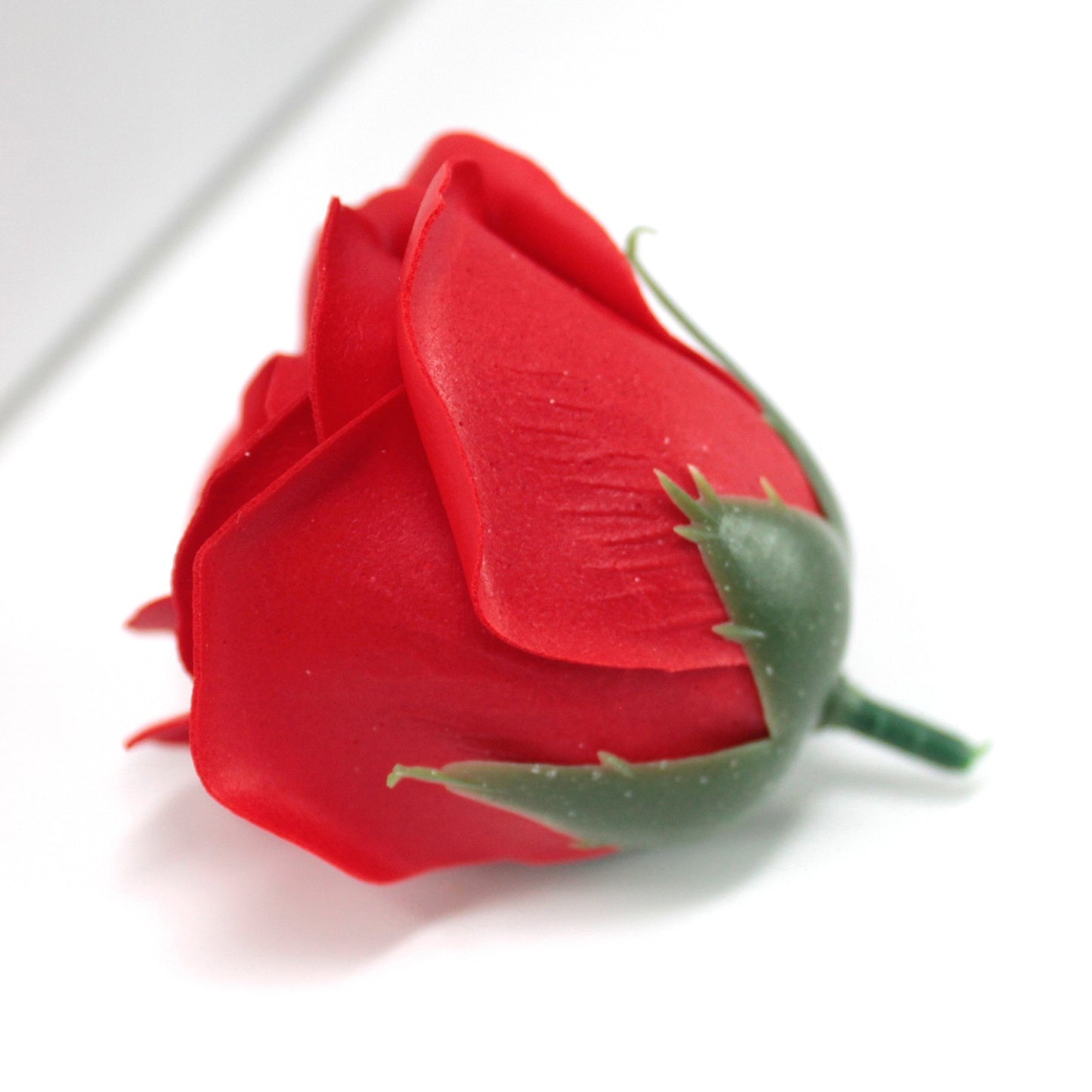 Fleur artisanale déco moyenne - Rouge