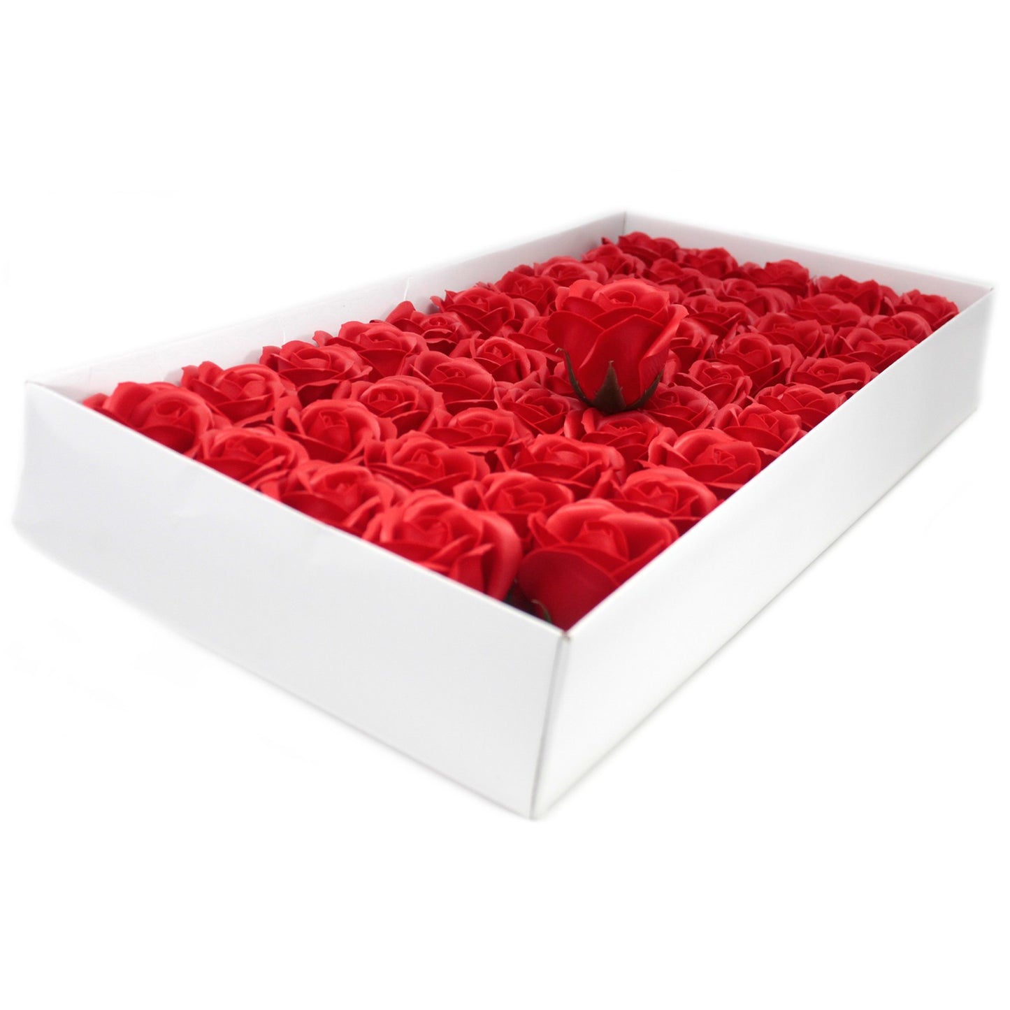 Fleur artisanale déco moyenne - Rouge