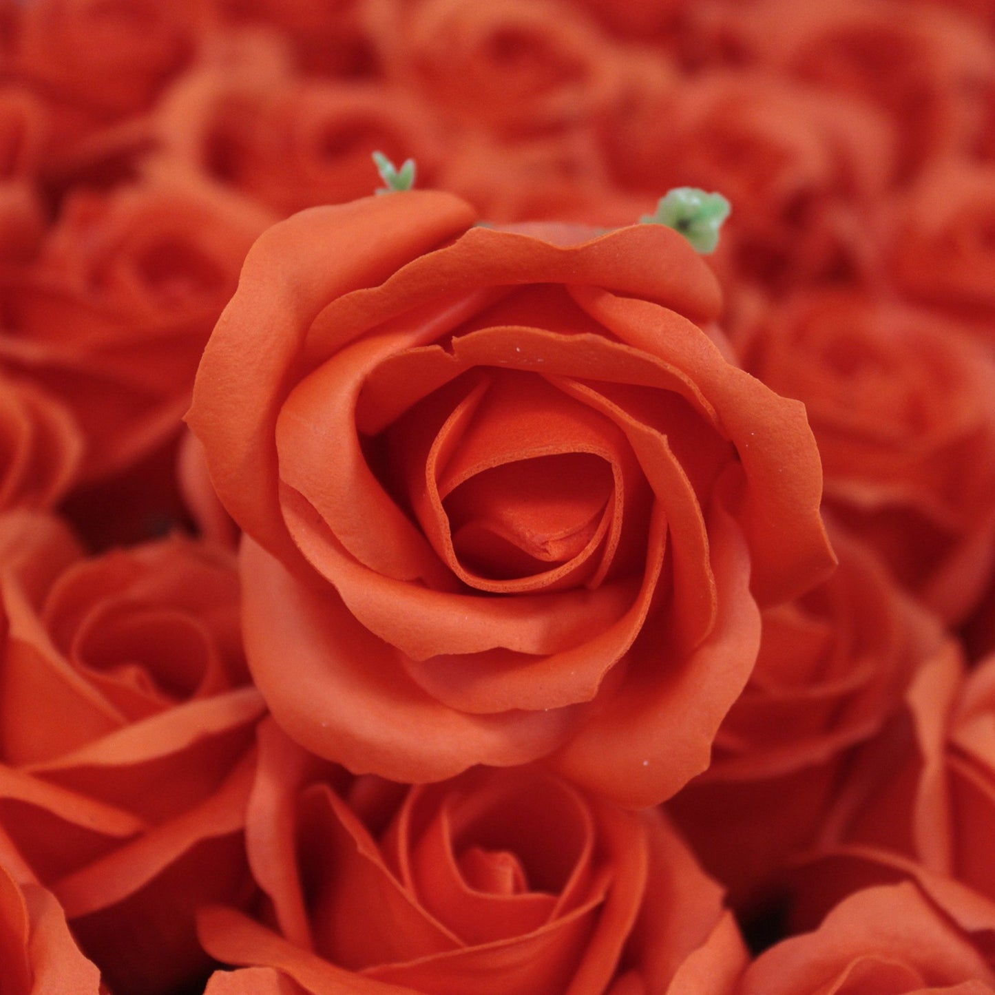 Fleur artisanale déco moyenne - Orange foncé