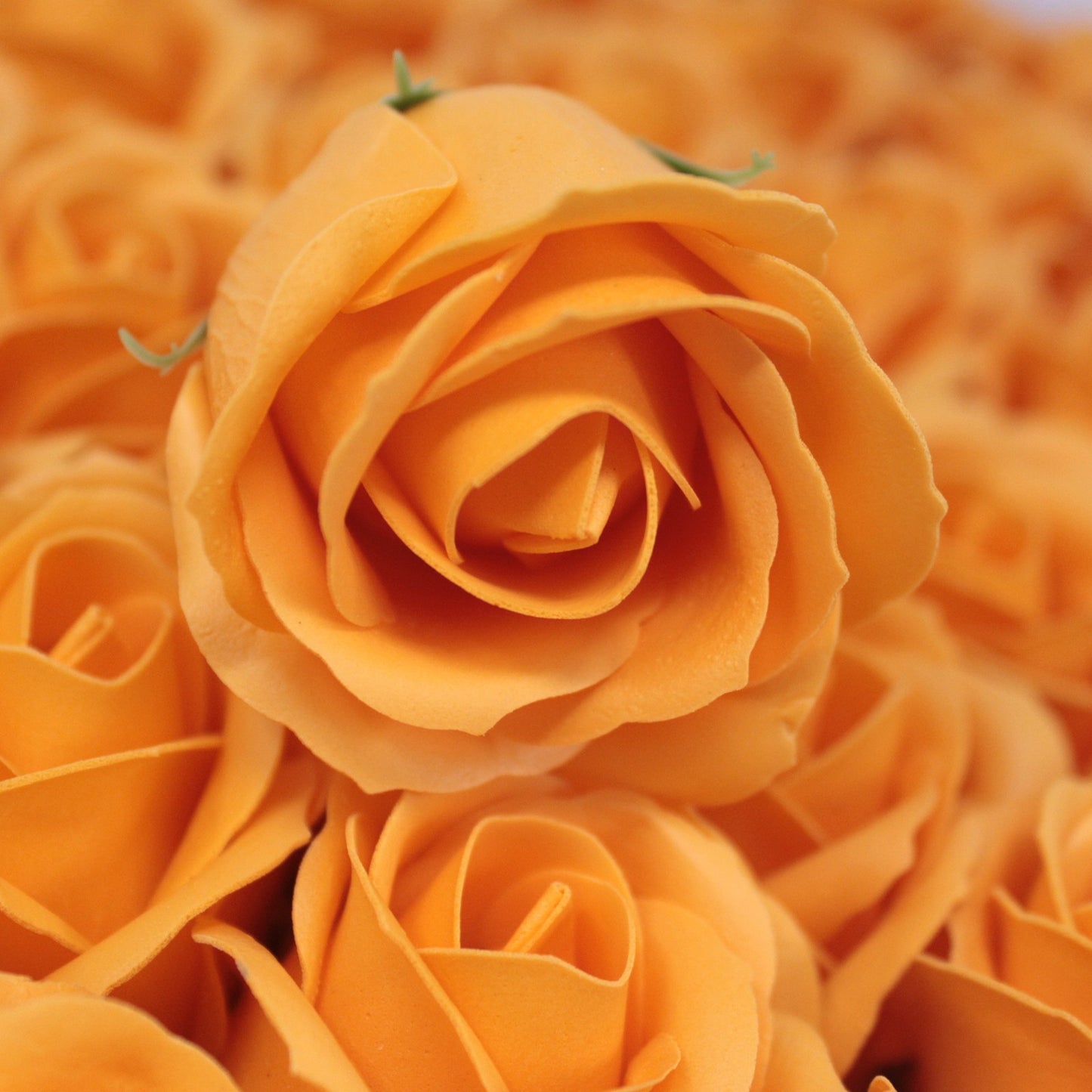 Fleur artisanale déco moyenne - Orange