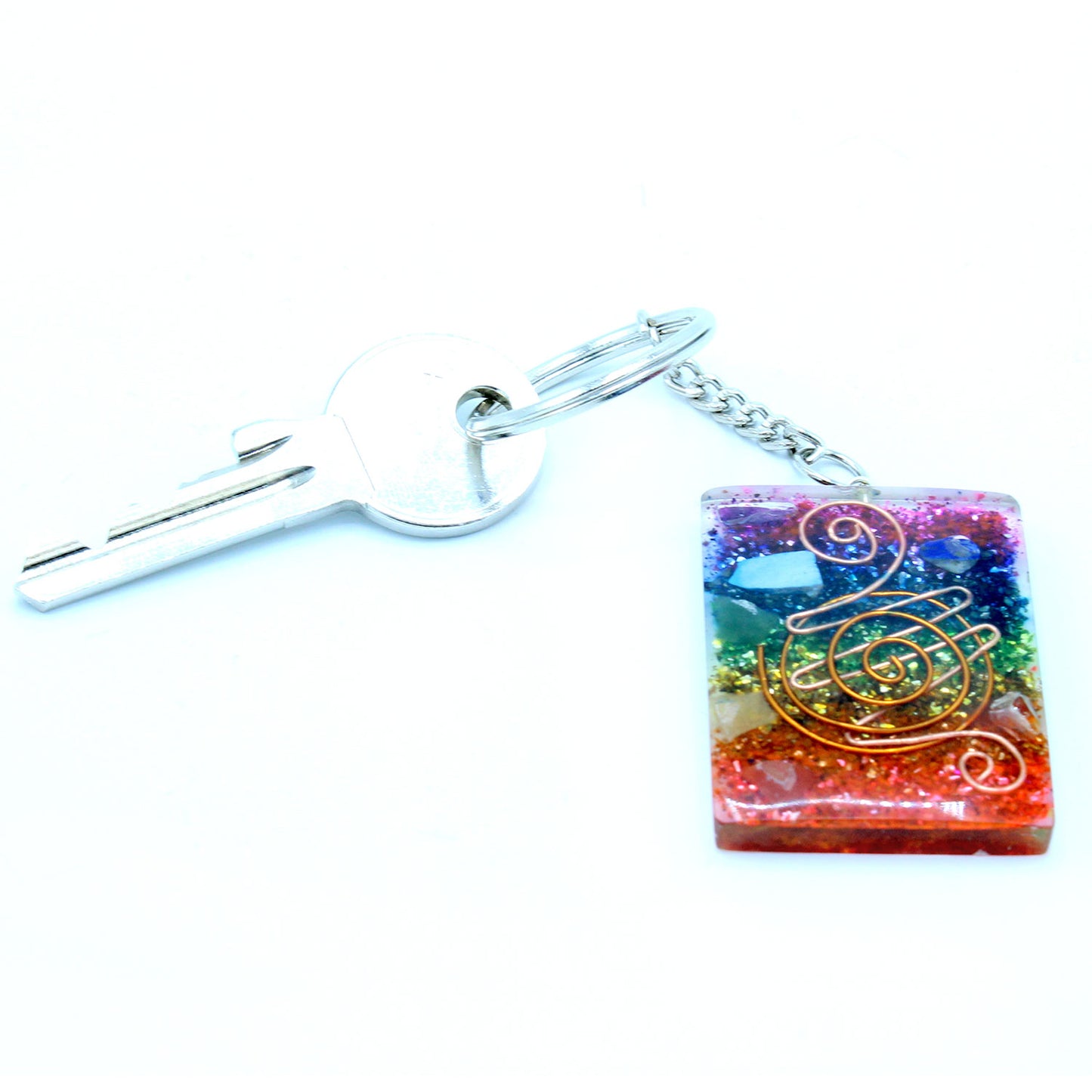 Porte-clés Orgonite Power - Home Protect Cuivre et Chakra