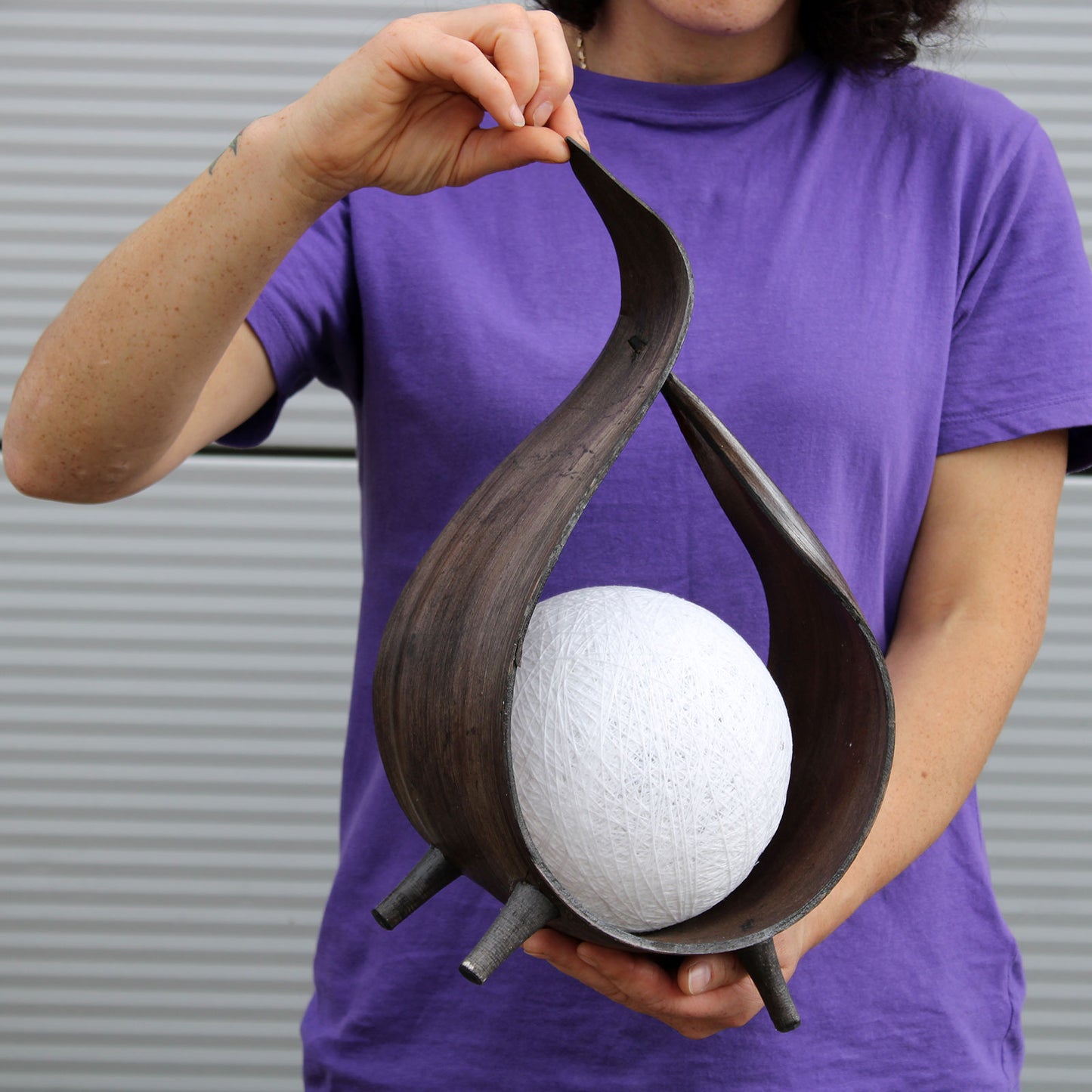Lampe à la noix de coco naturelle - Wrap torsadé au chocolat