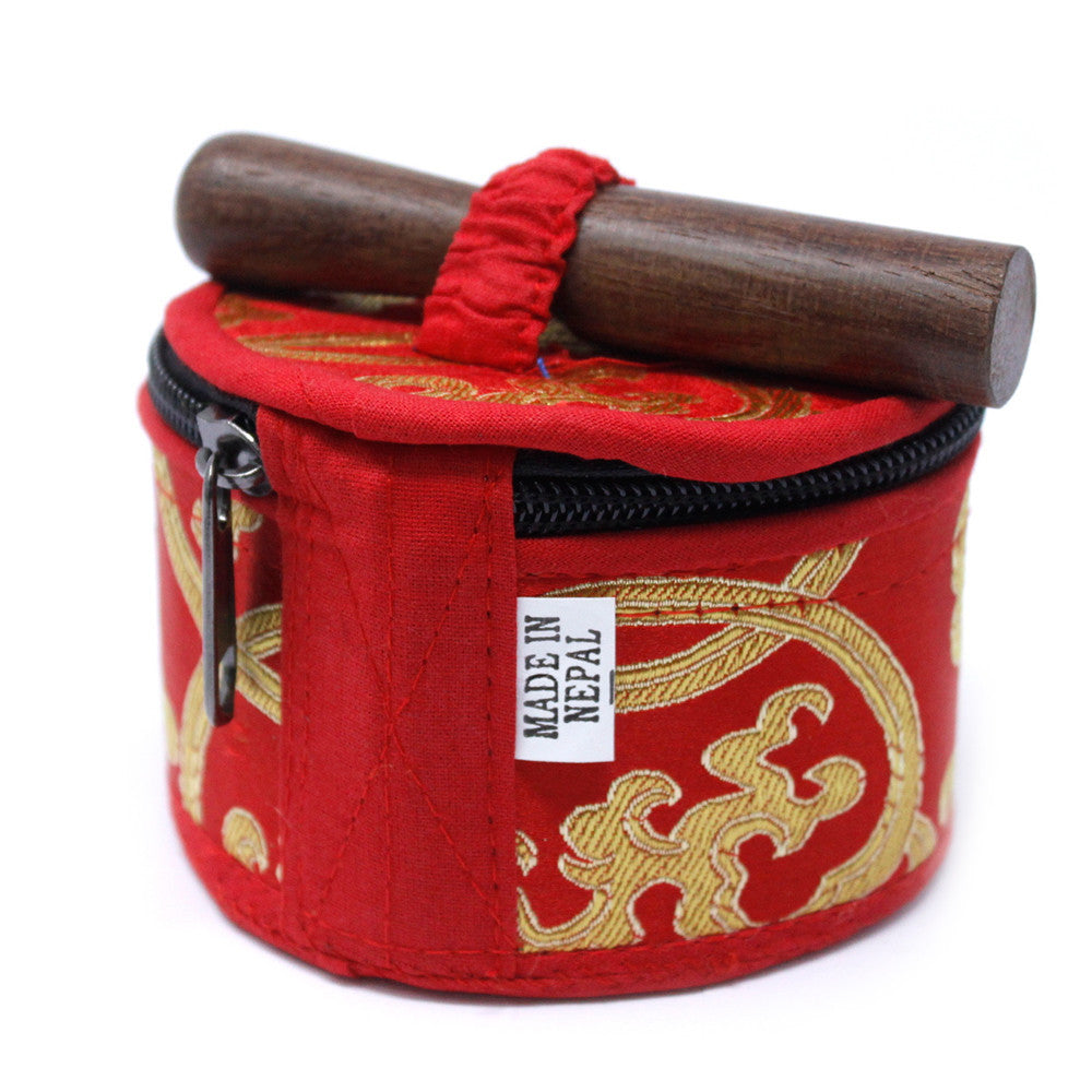 Coffret cadeau mini bol chantant tibétain - Rouge