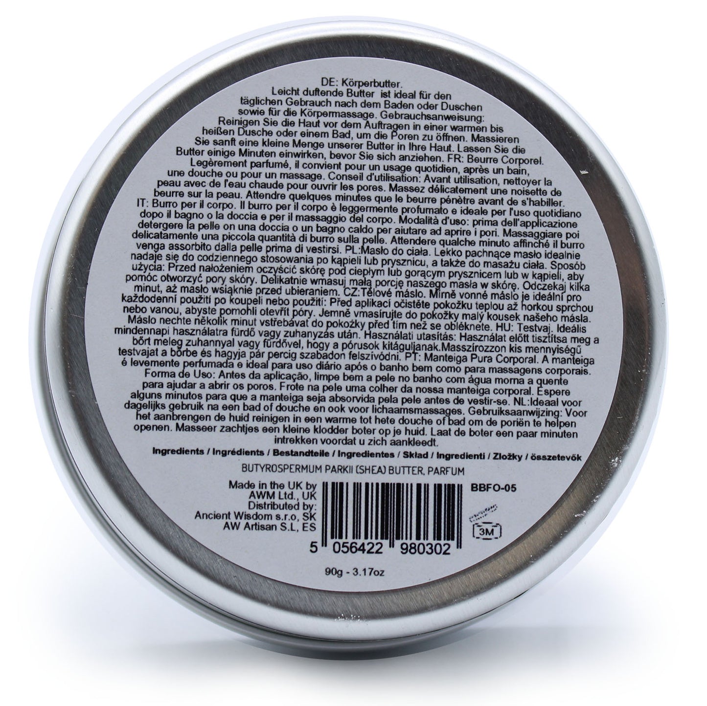Beurre corporel parfumé au karité 90 g - Fraise