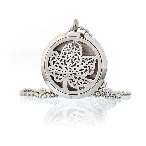 Collier diffuseur d'aromathérapie 30 mm - Feuille