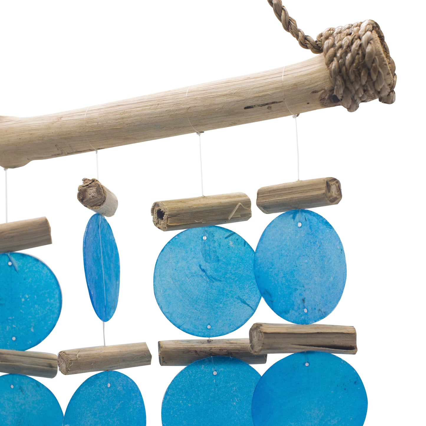 Carillon en bois flotté - Bleu