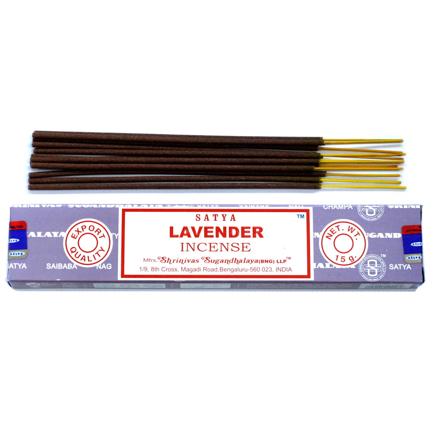 Bâtonnets d'encens Satya 15 g - Lavande