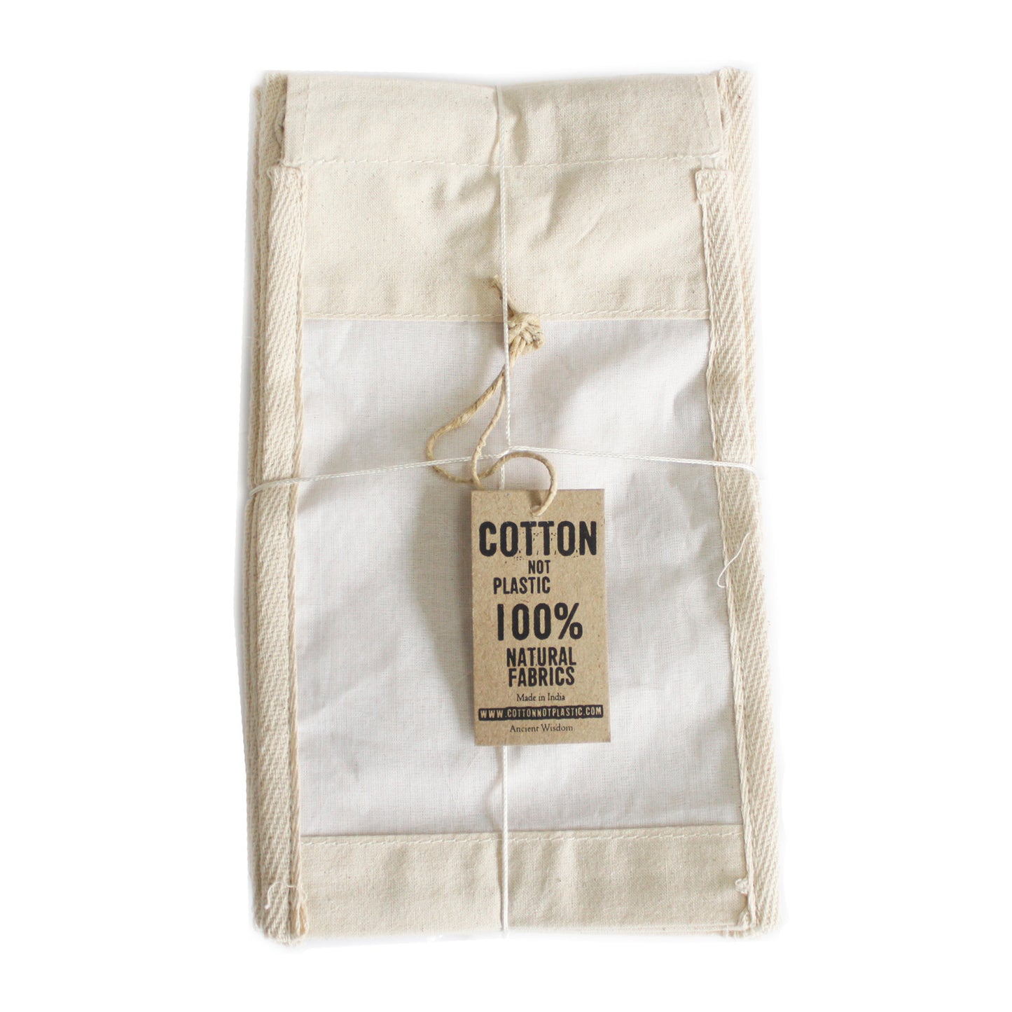 Grand sac en coton à fenêtre - 26 x 15 cm