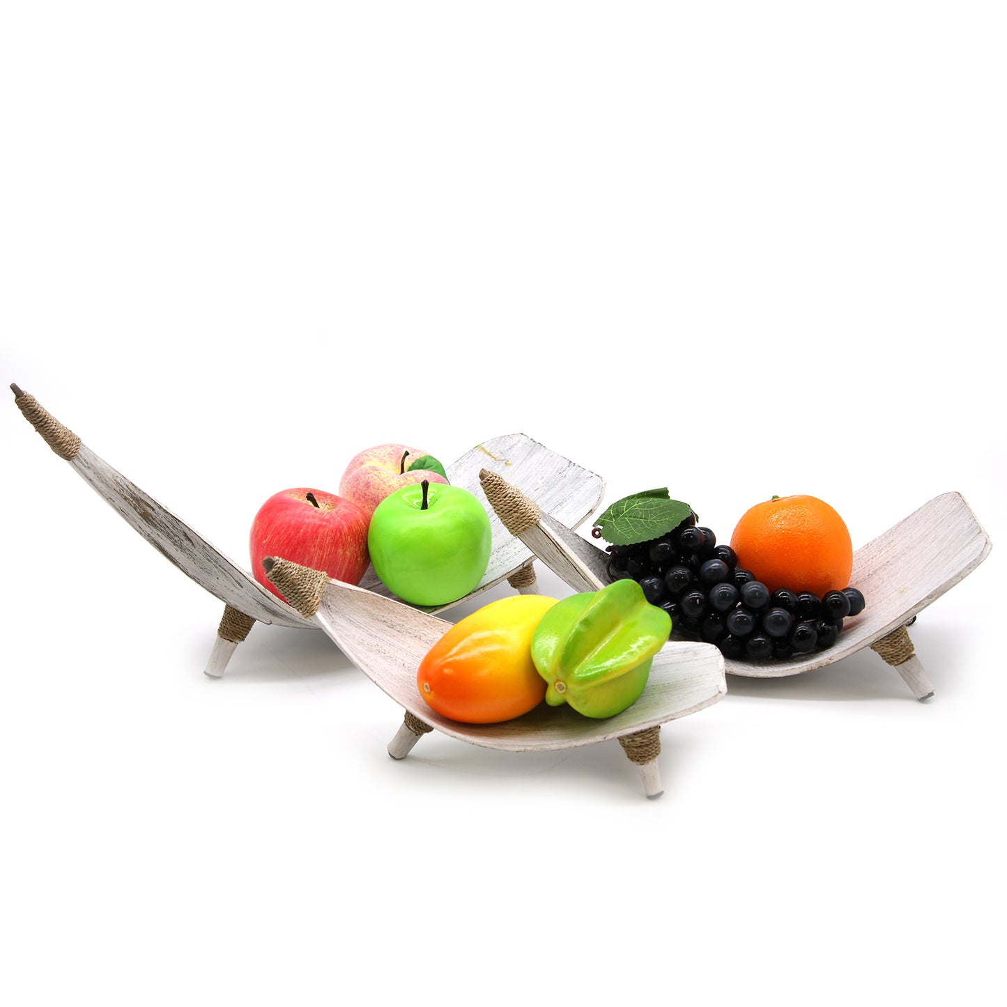 Ensemble de bols à fruits en feuille de coco - Adouci