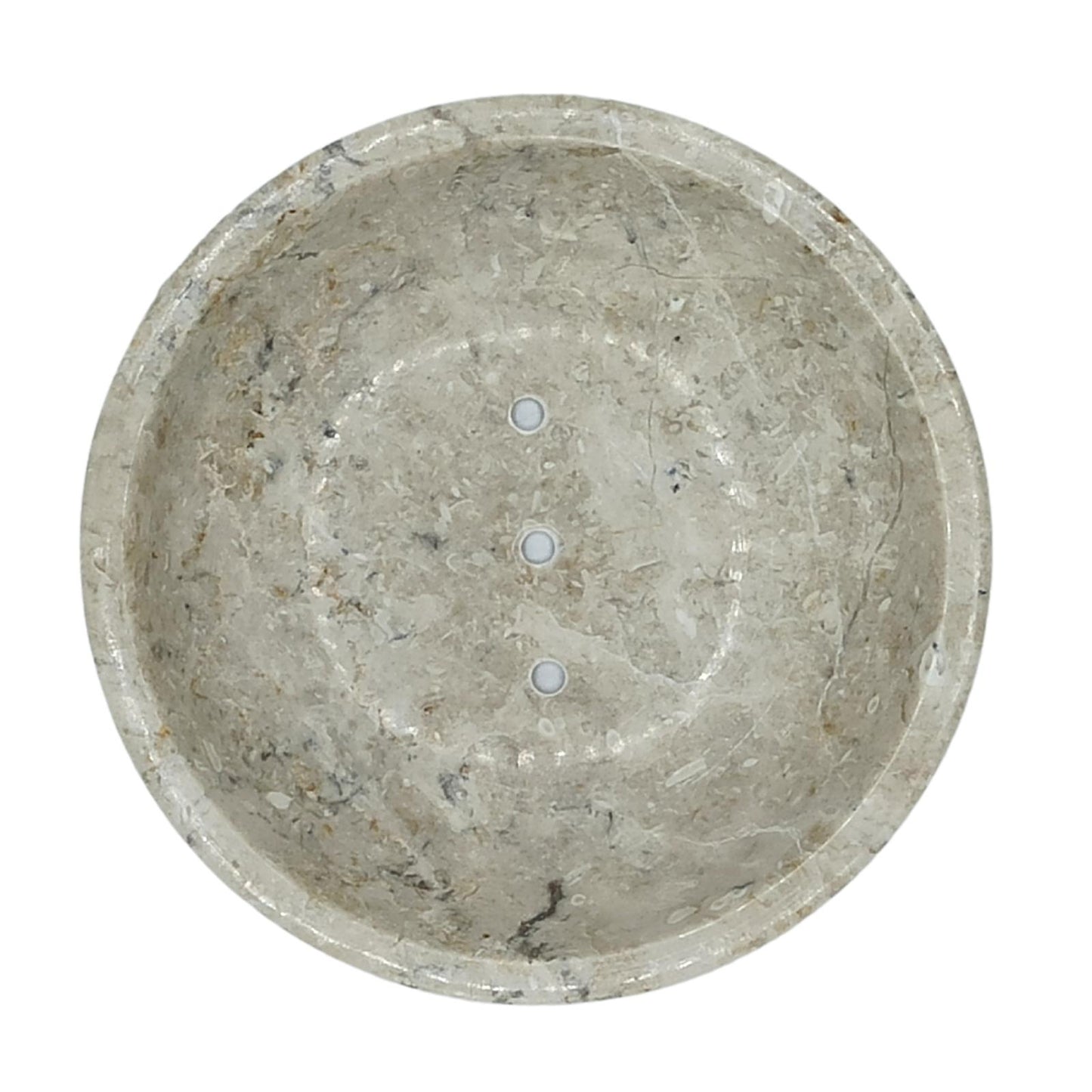 Porte-savon rond en marbre miel