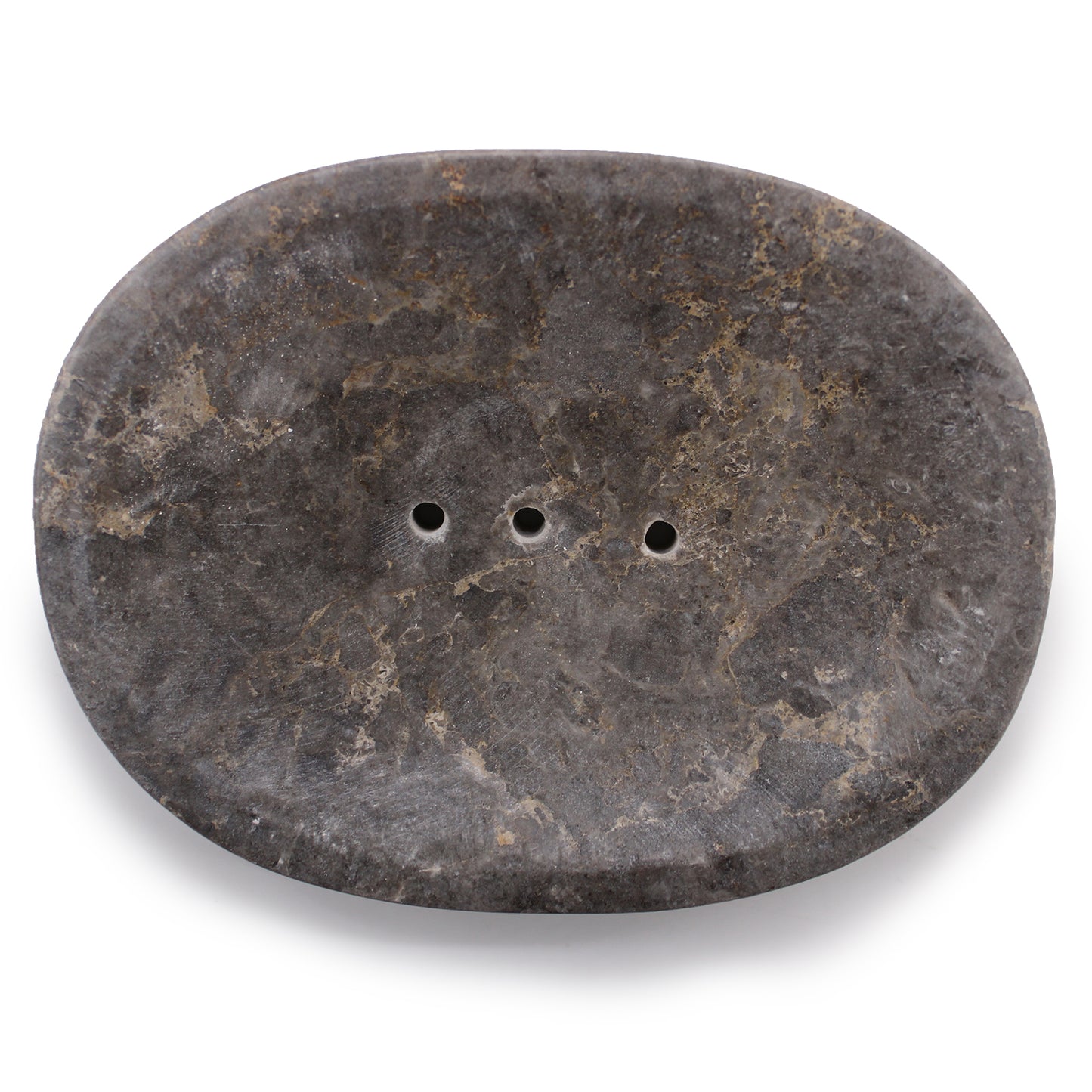 Porte-savon ovale classique en marbre gris