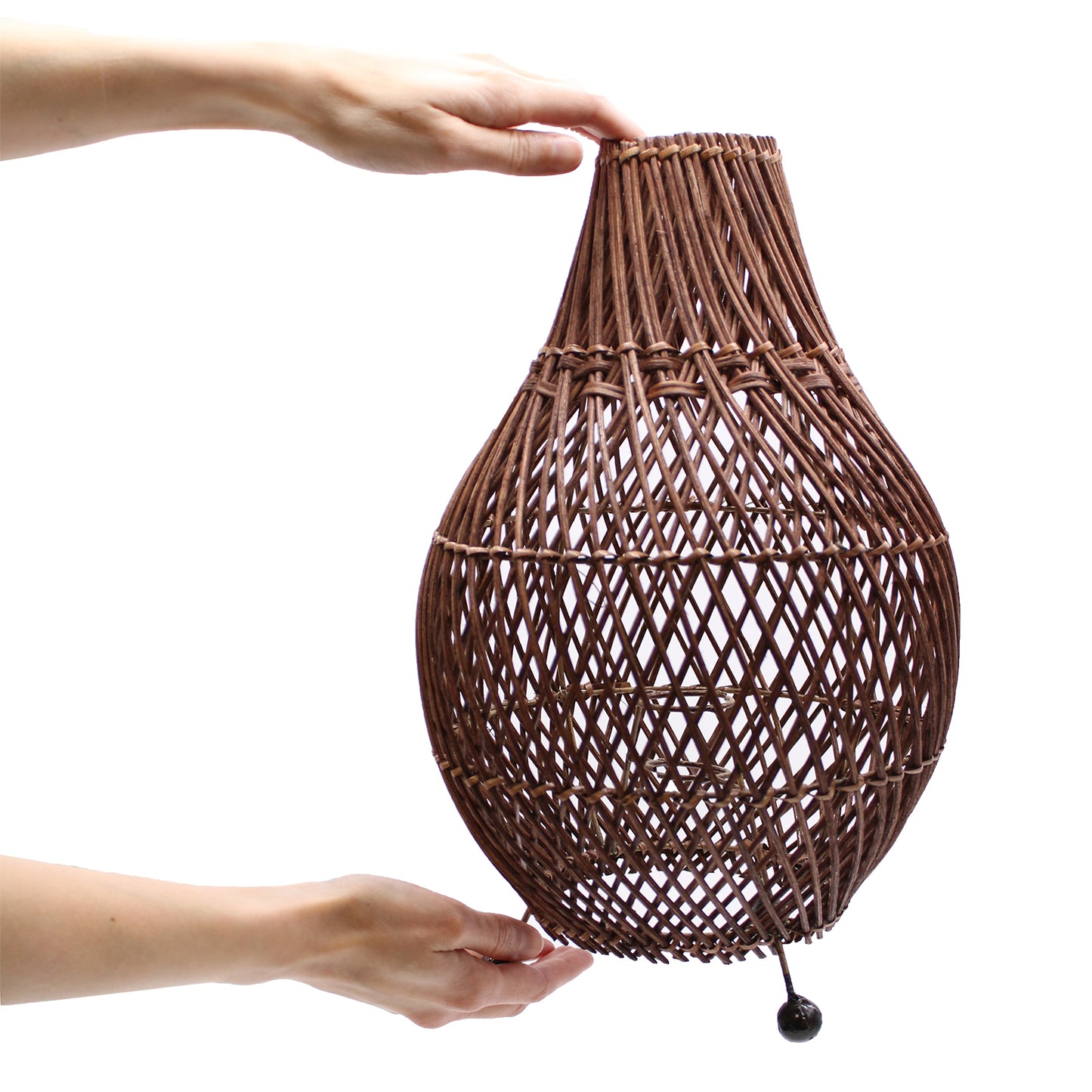 Lampe de table en rotin - Marron foncé
