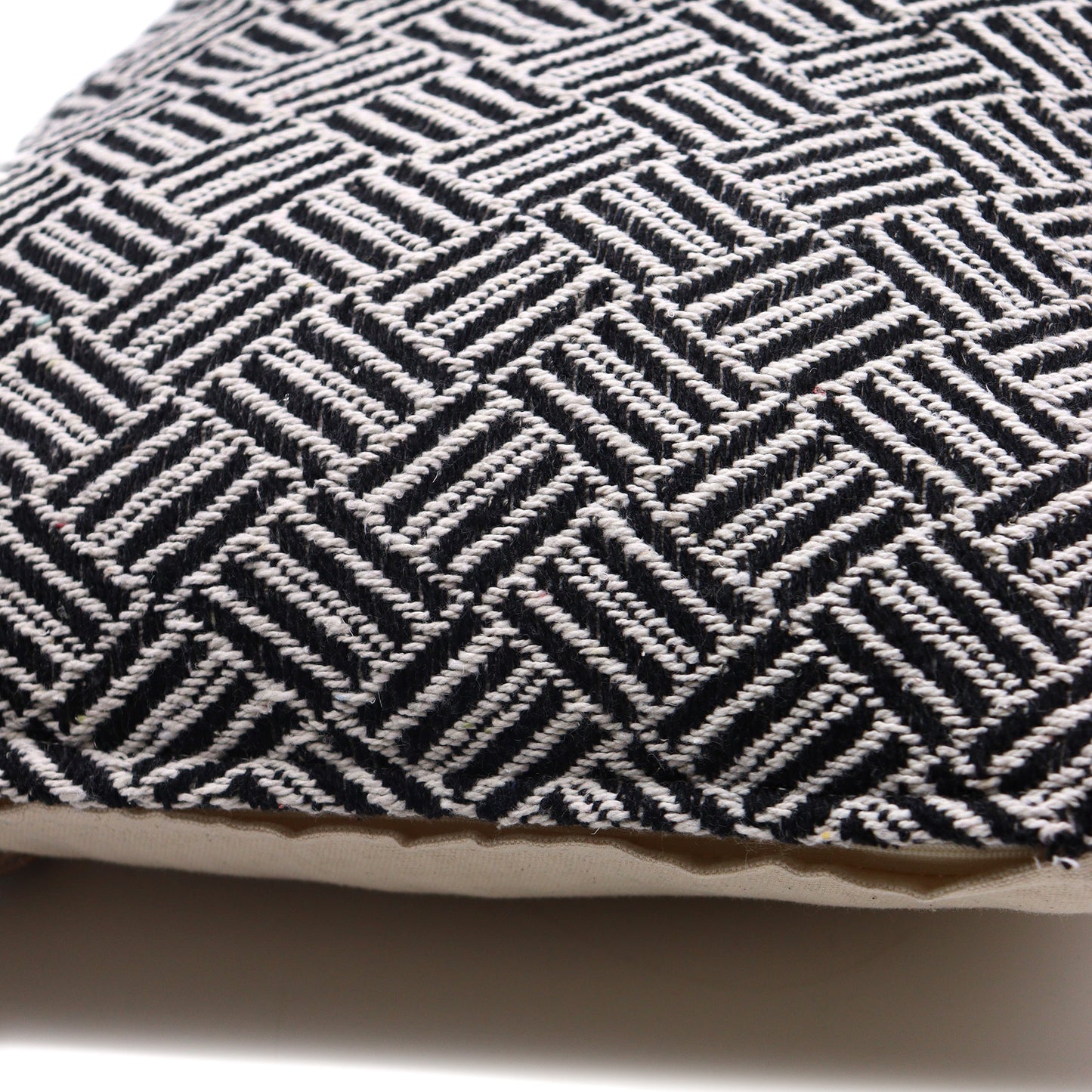 Housse de coussin classique - Sangles noires - 40x40cm