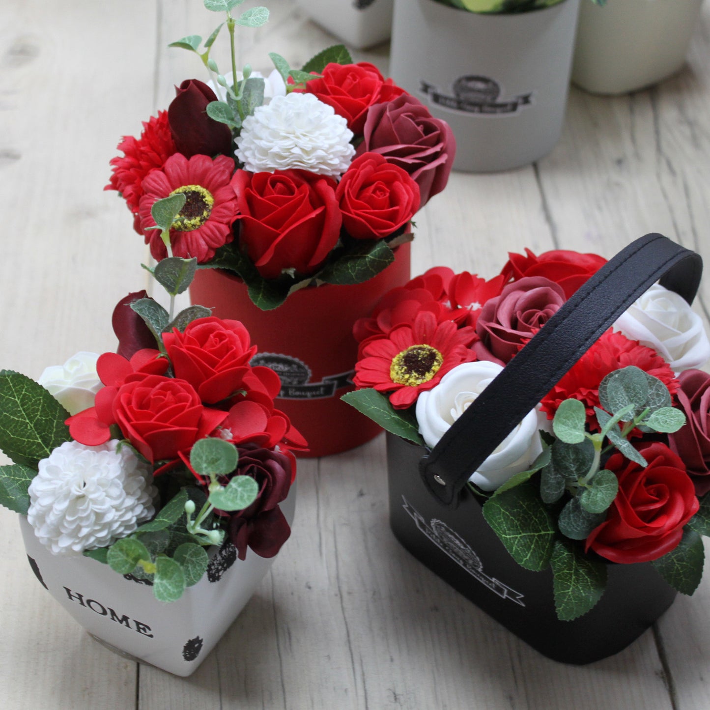 Bouquet Petite Basket - Rouges Riches