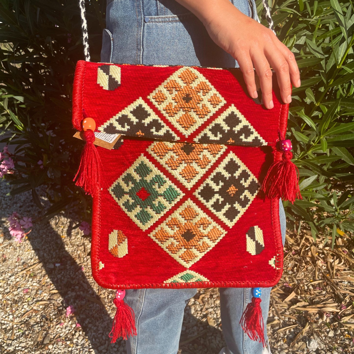 Sac bandoulière rouge Kilim Festival
