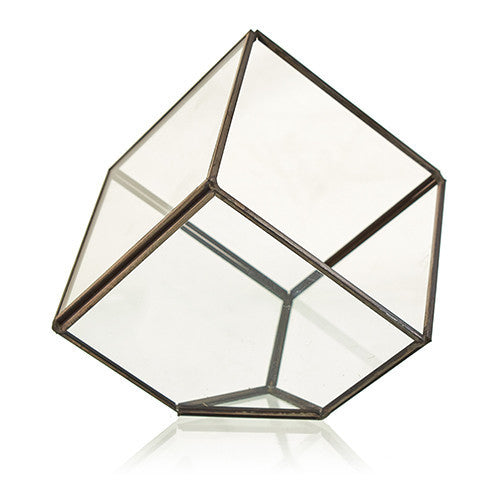 Terrarium en verre - Cube d'angle