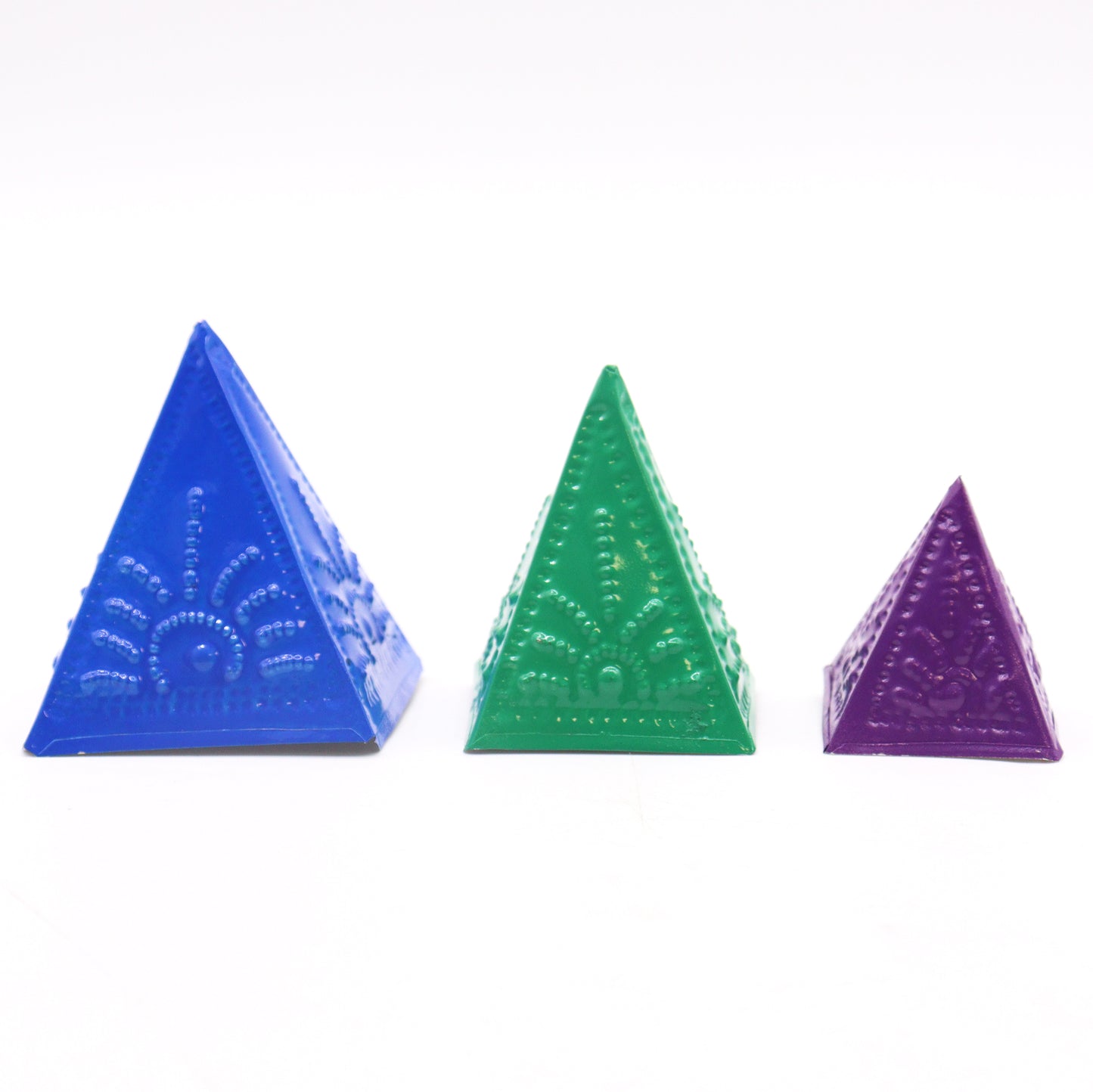 Ensemble de moules à encens en poudre - Bleu, vert, violet