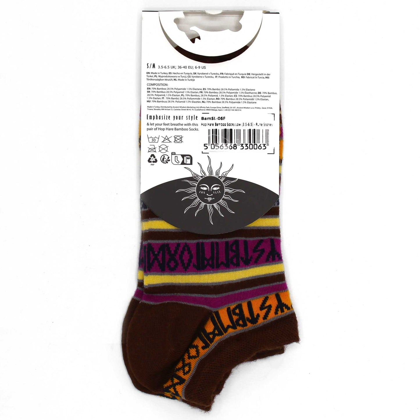 Chaussettes basses Hop Hare en bambou M/L (41-46) - Rune Stones