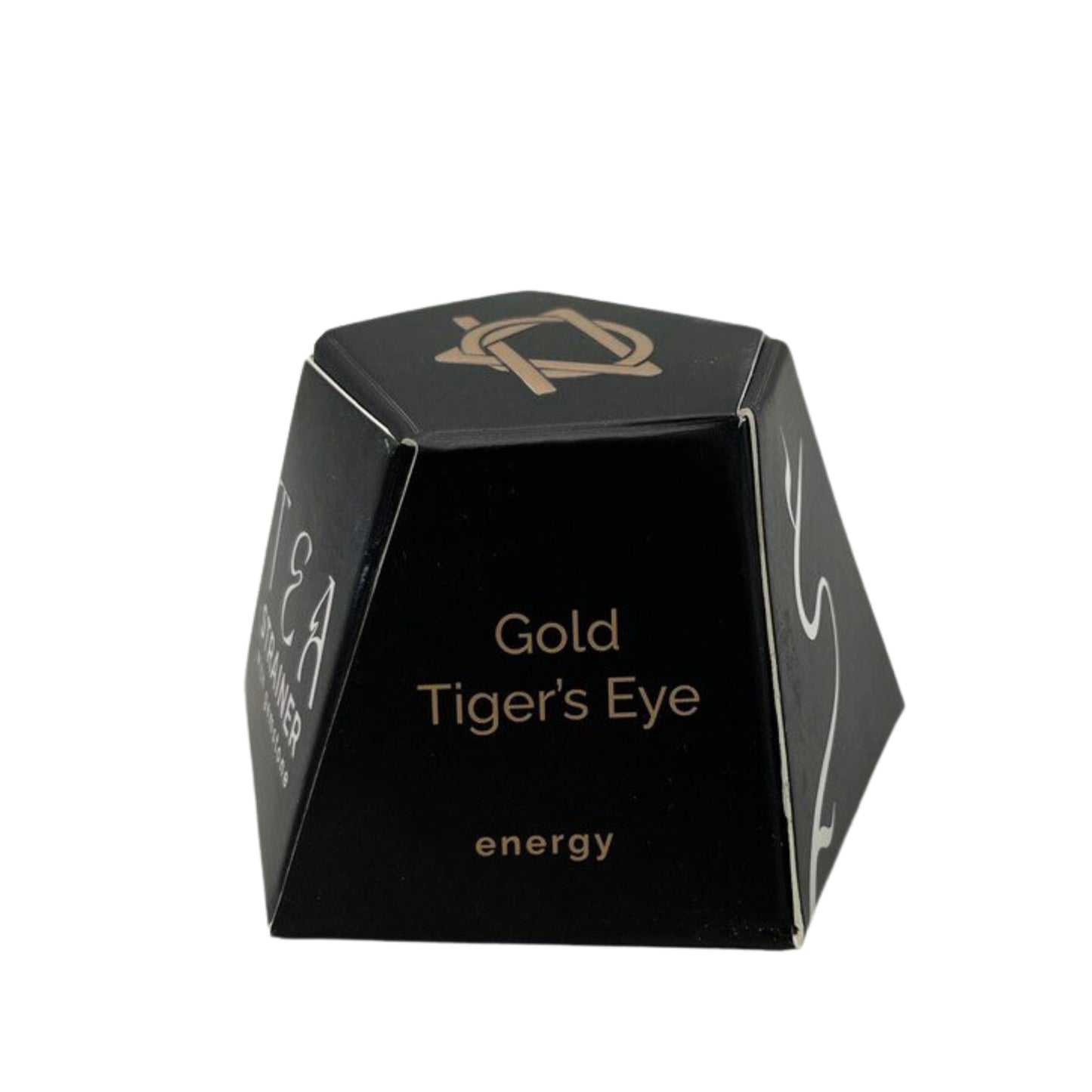 Passoire à thé en cristal brut – Œil de tigre doré