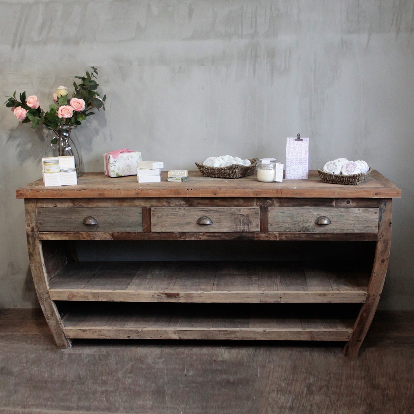 Table basse en bois recyclé - 180x60x80cm