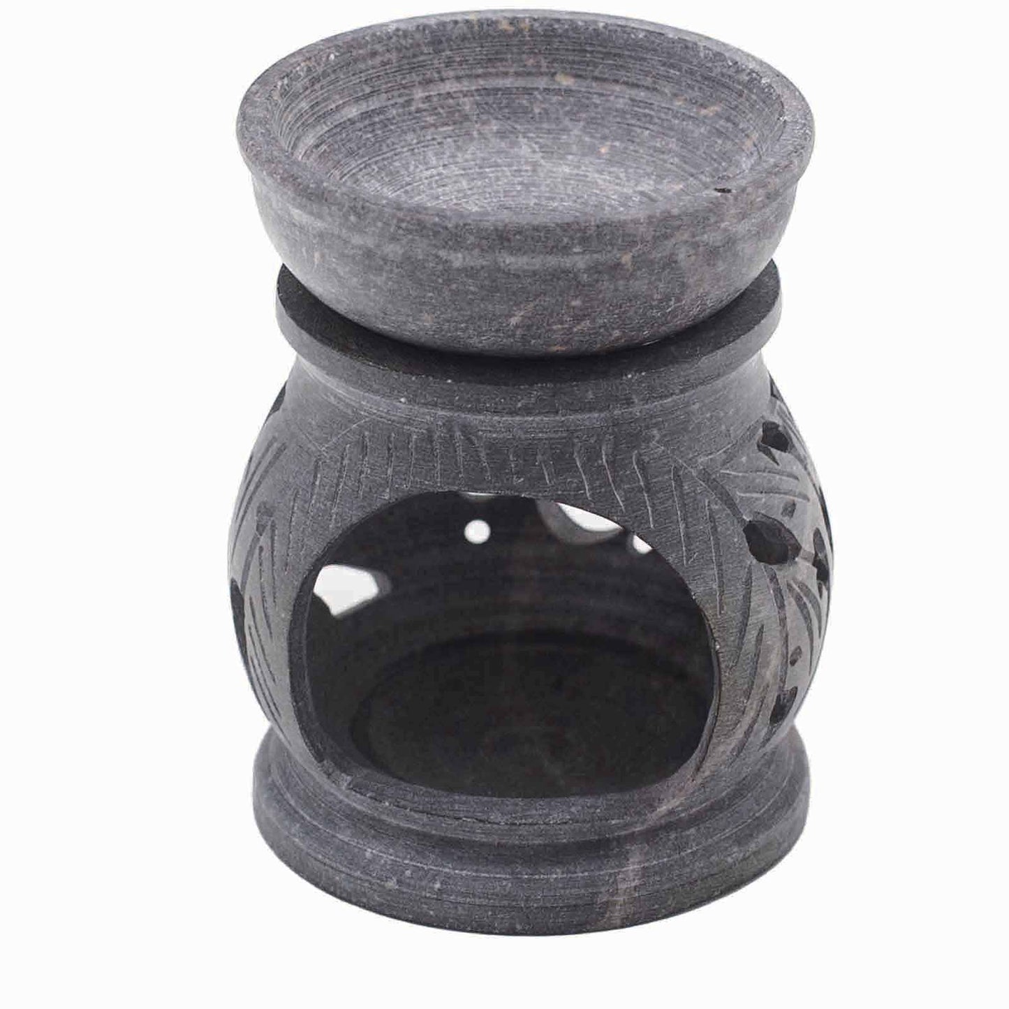 Petit brûle-parfum en stéatite 8 cm - Om