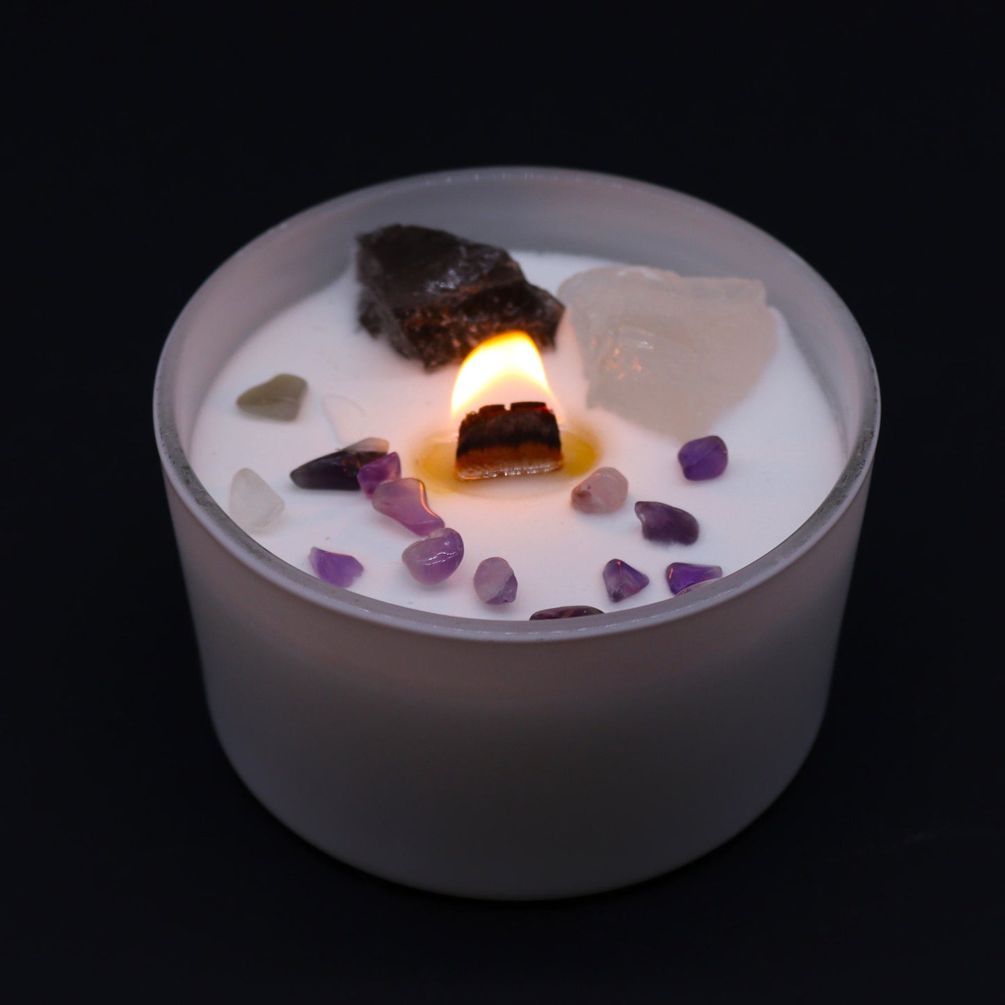 Bougies en cristal pour chakras - Chakra de la couronne