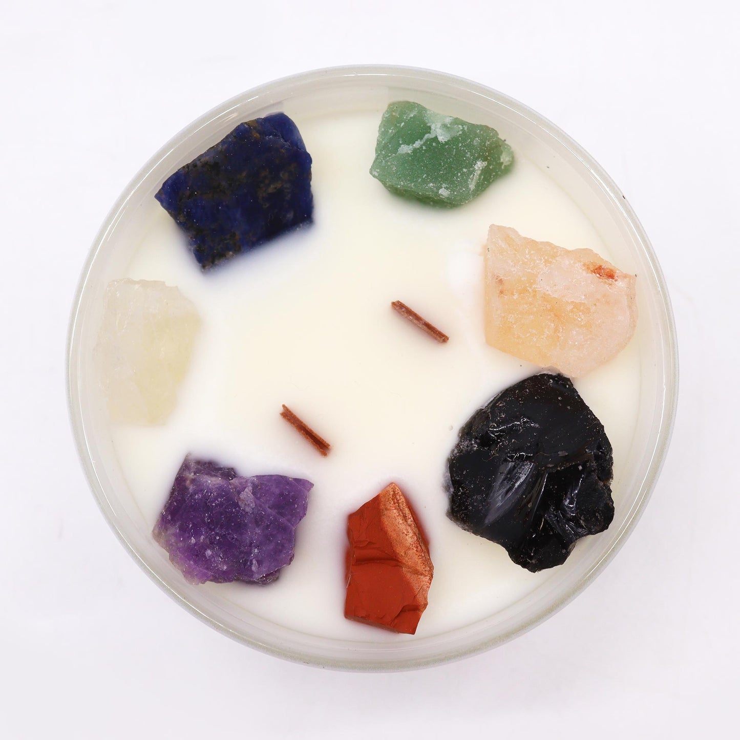 Bougies en cristal des chakras - Sept chakras