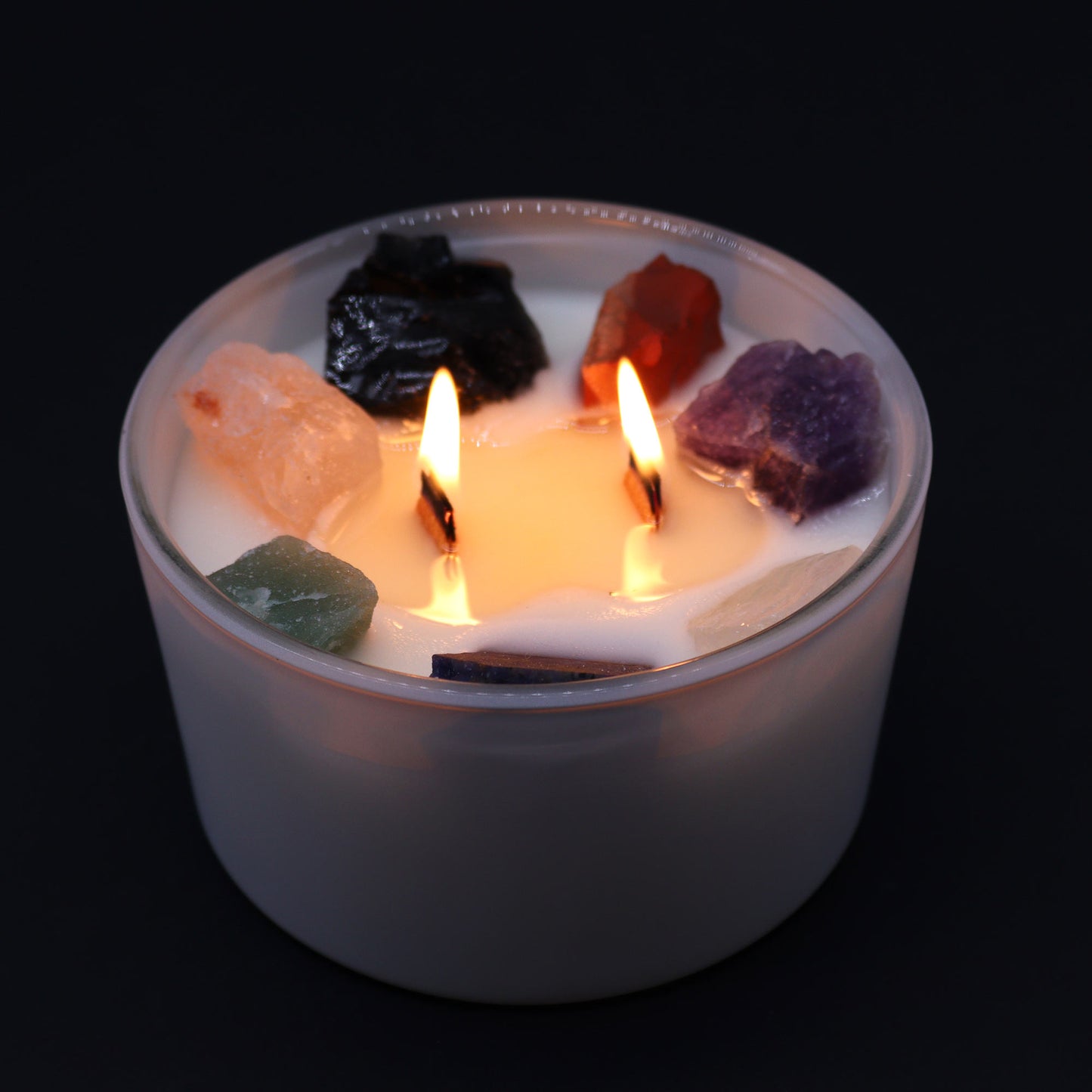Bougies en cristal des chakras - Sept chakras