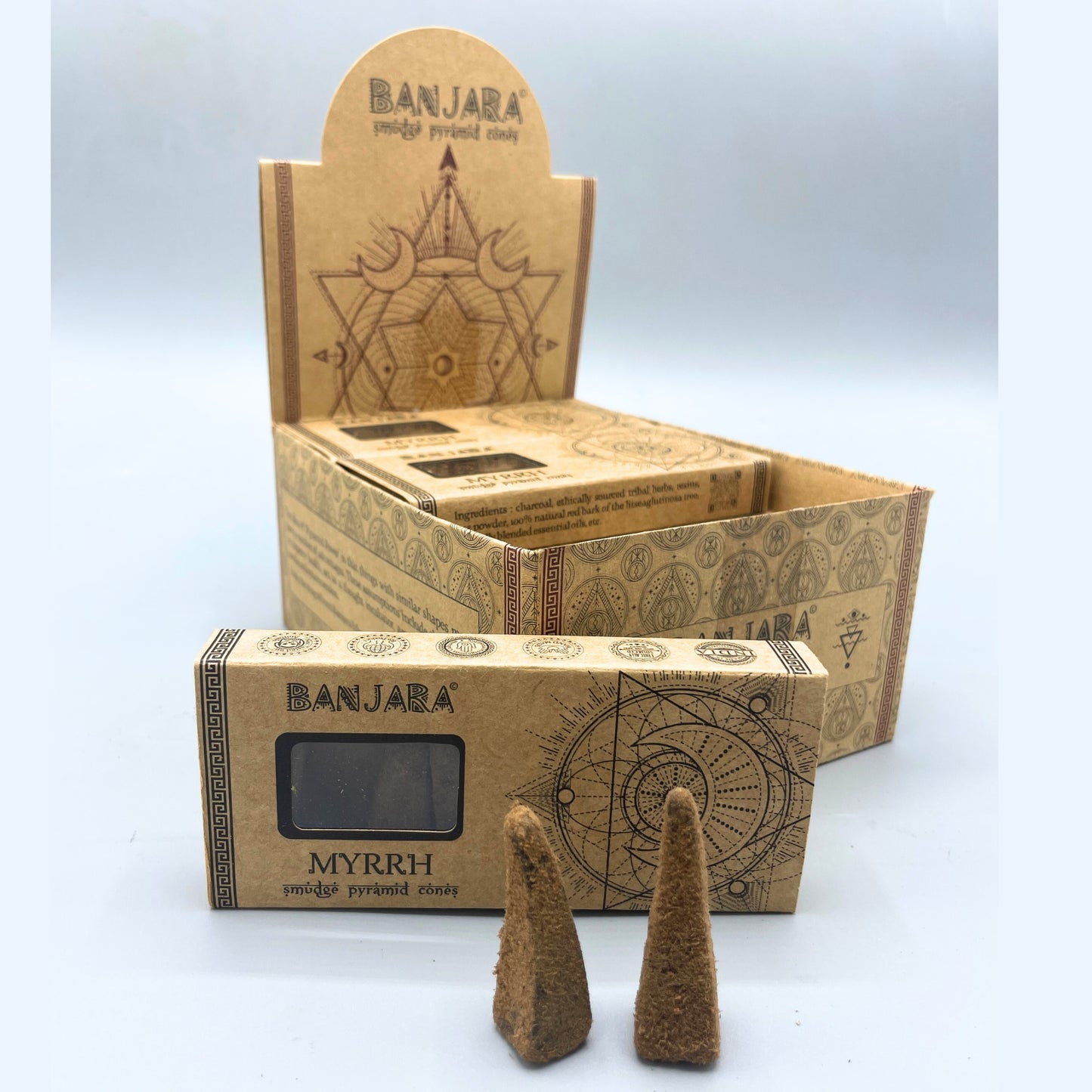 Cônes pyramidaux Banjara Smudge - Myrrhe