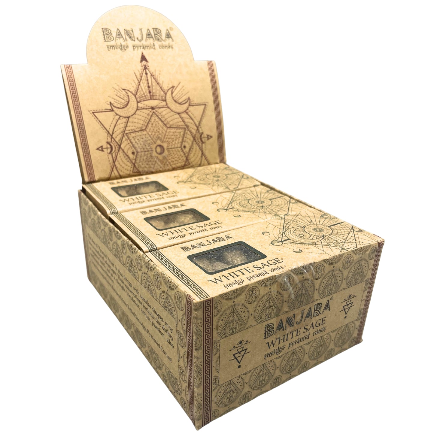 Cônes pyramidaux Banjara Smudge - Blé blanc