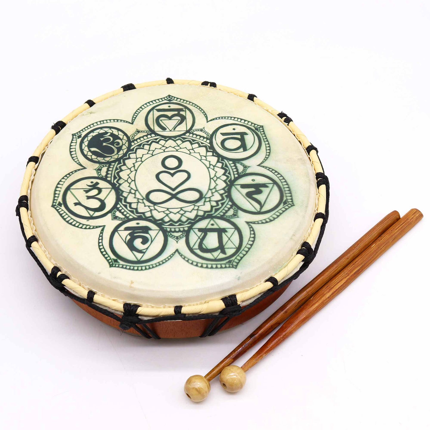 Tambour chamanique Chakra avec maillet - 25 cm