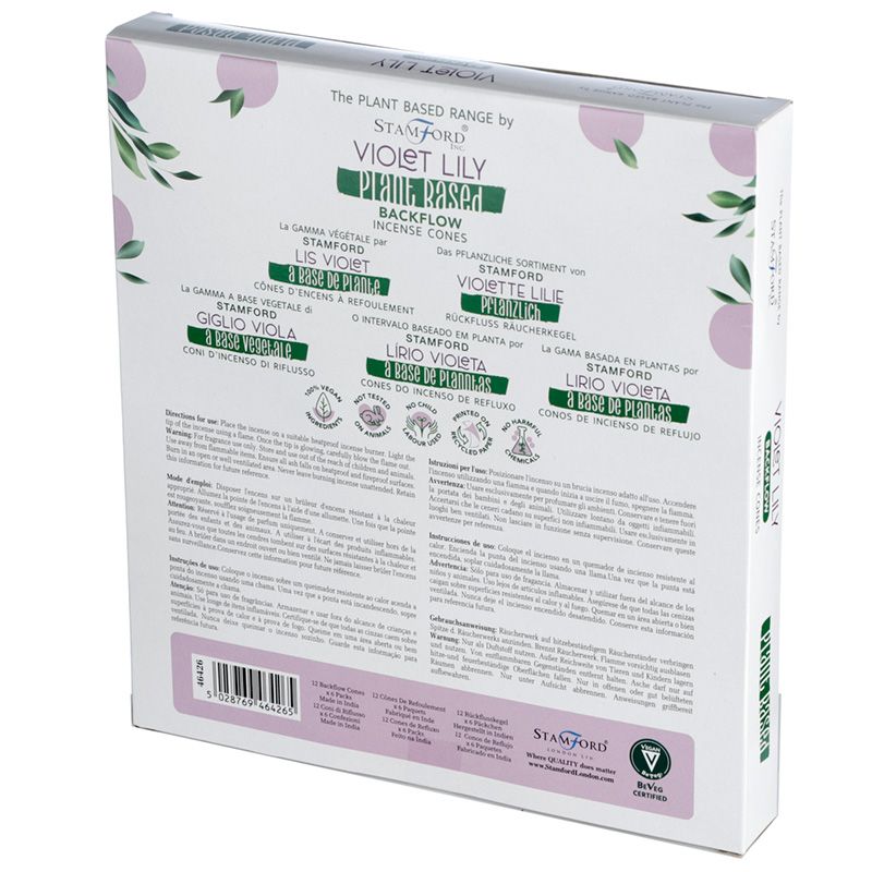 Cônes d'encens à reflux aux herbes - Lys violet