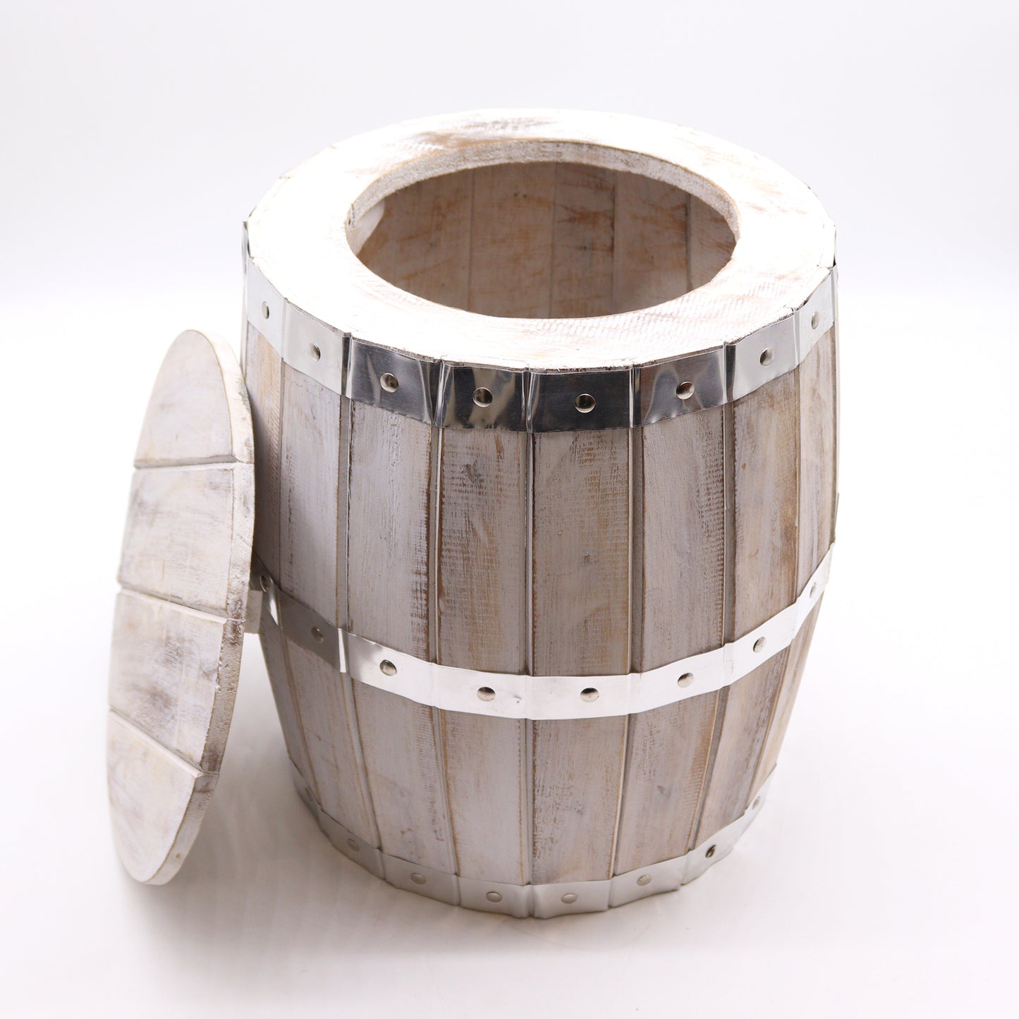 TABOURET - Table en tonneau de bière - Lavé