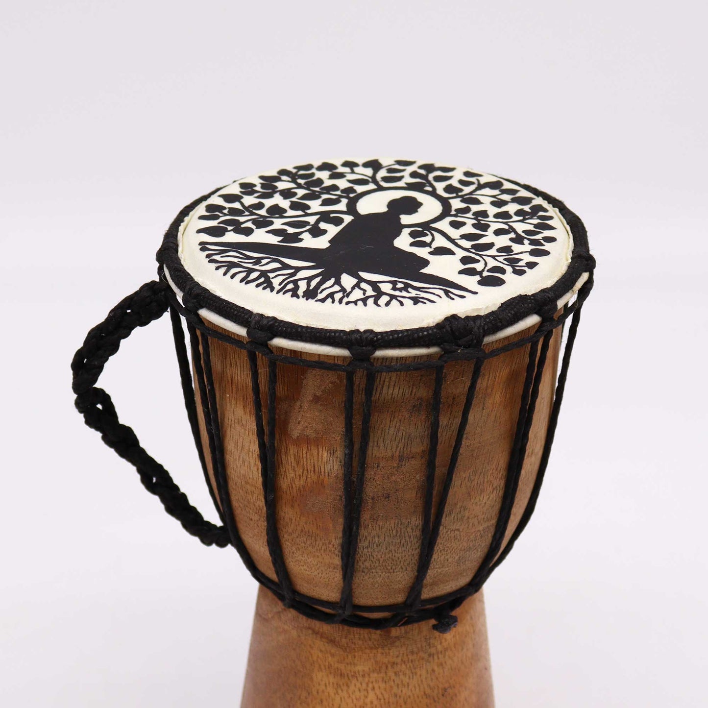 Djembé fait main avec plateau large - 25 cm