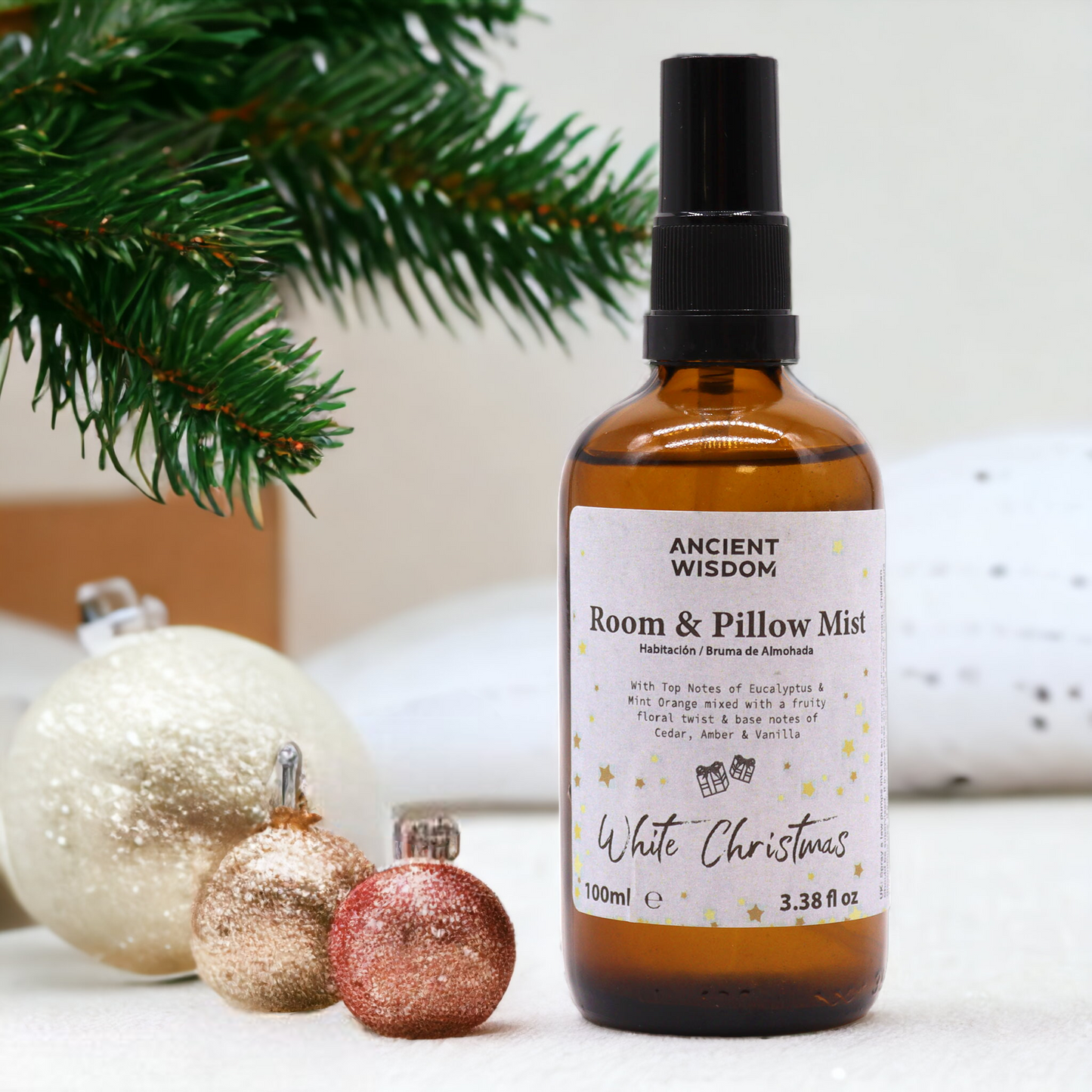 Spray parfumé pour la maison et les oreillers 100 ml - Noël blanc