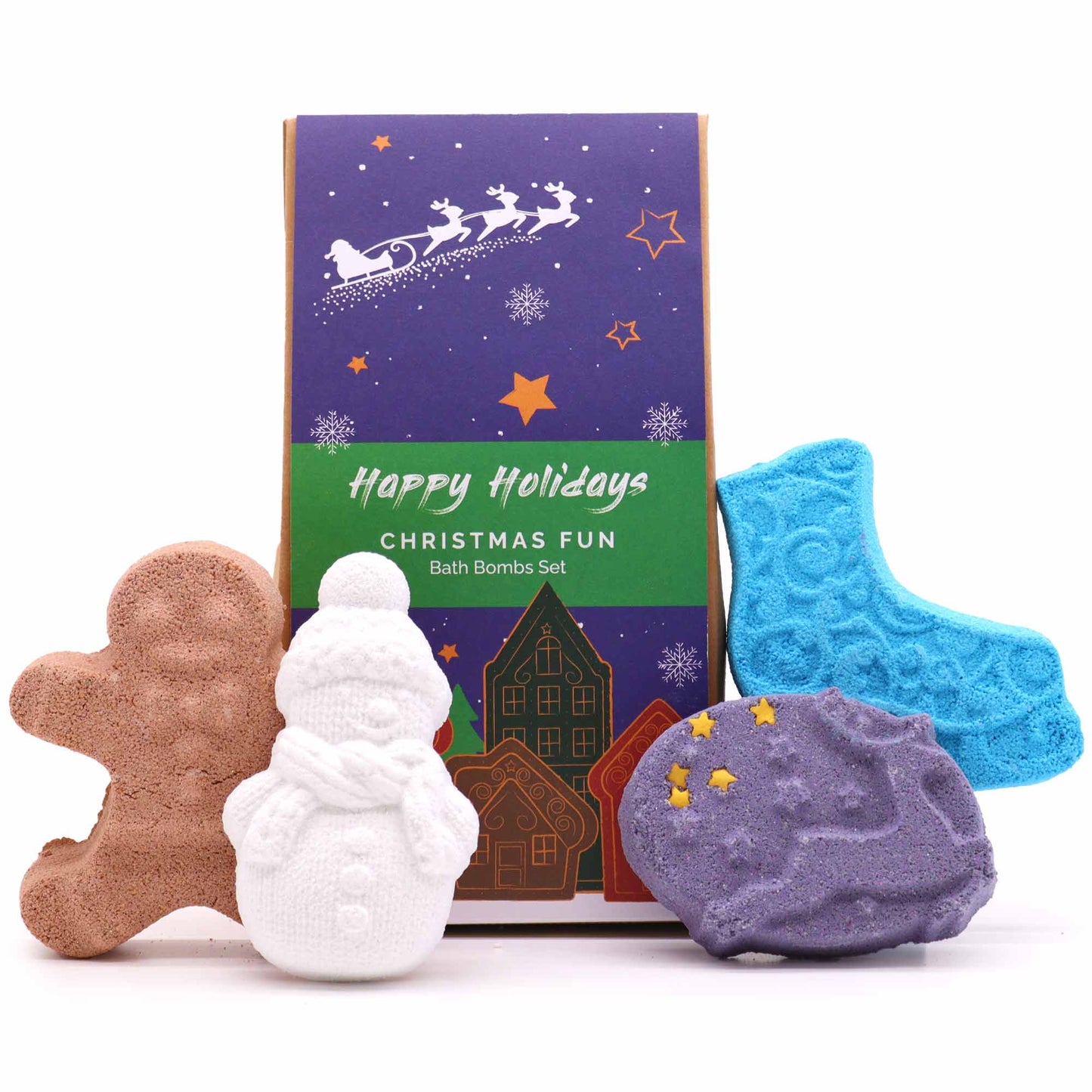 Coffret cadeau de bombes de bain amusantes de Noël